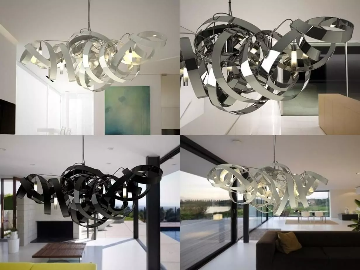 Montone Chandelier triangle 3D model_1