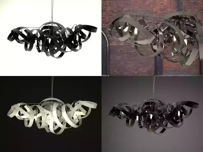 Montone Chandelier triangle 3D model Montone Chandelier triangle 3D model