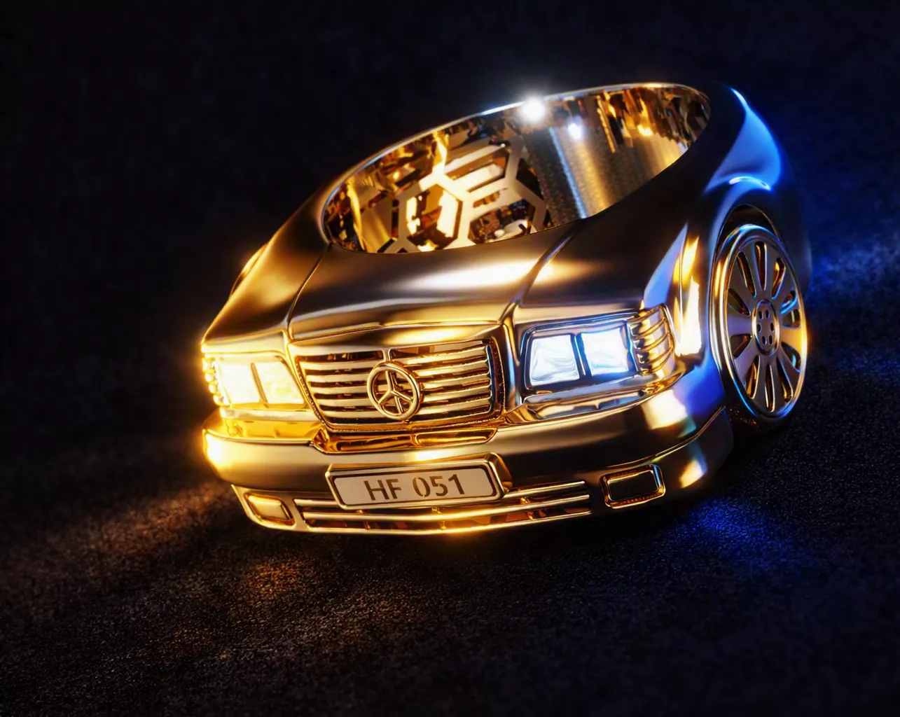 Pitlane Royale Ring jewelry 3D model - For Him and Her 3D print model