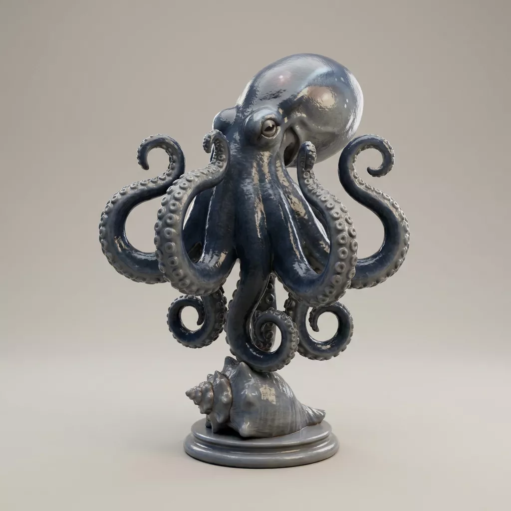 detailed octopus printable 3D print model