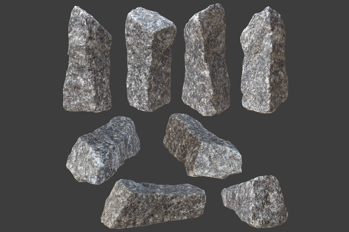 Ultimate Stones and Debris Pack Low-poly 3D model_10