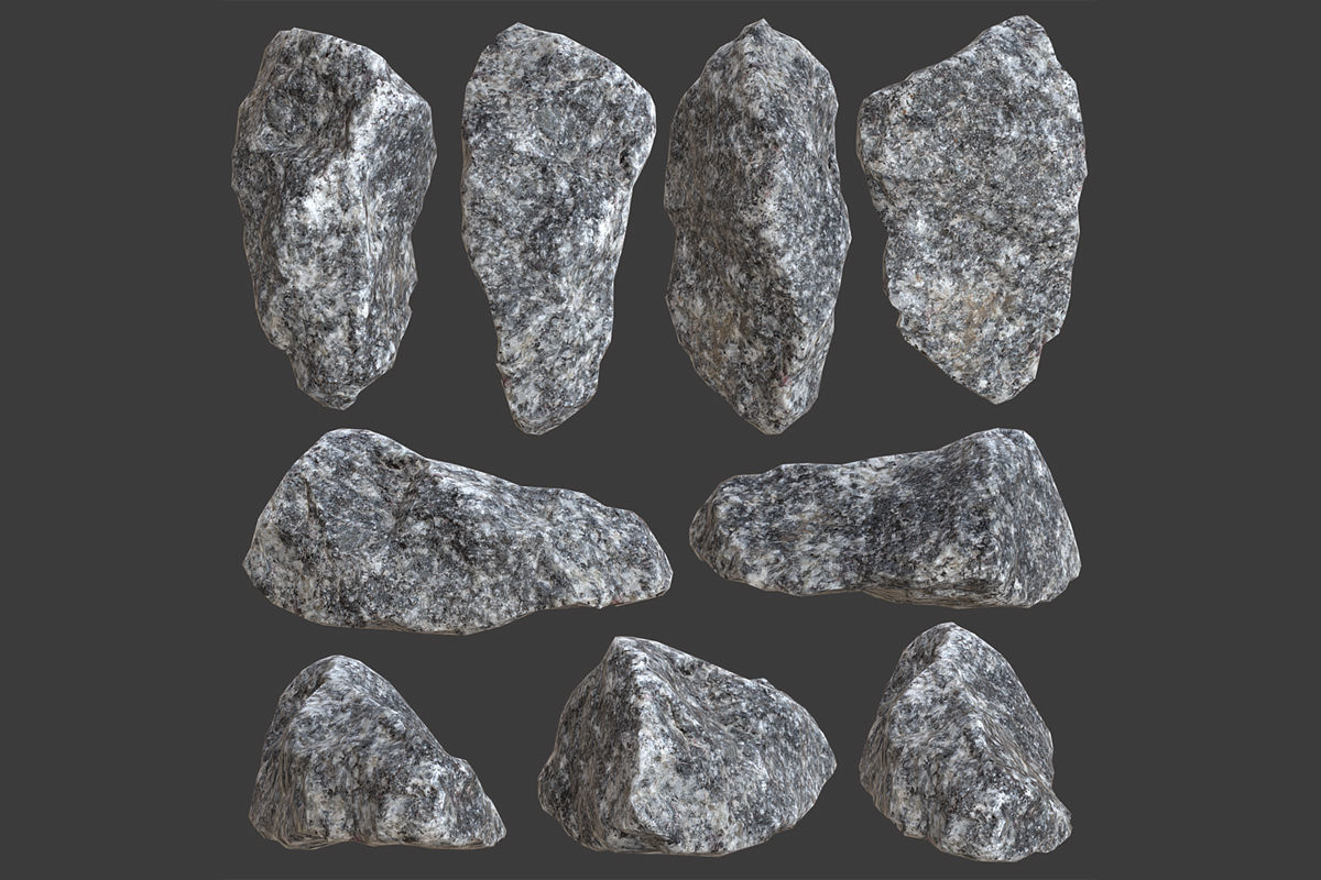 Ultimate Stones and Debris Pack Low-poly 3D model_8
