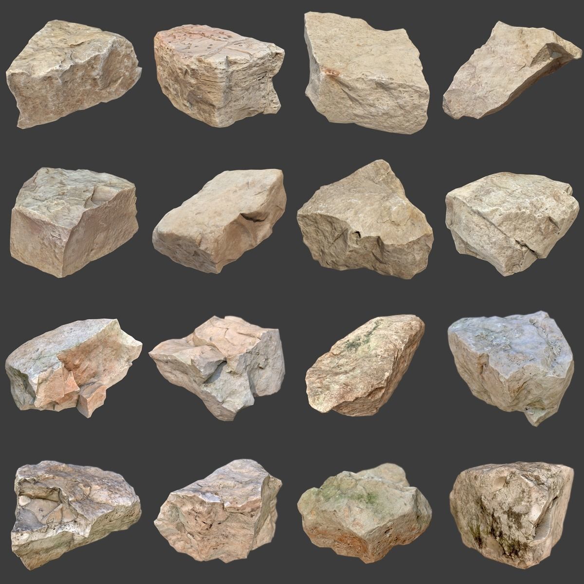 Ultimate Stones and Debris Pack Low-poly 3D model_6
