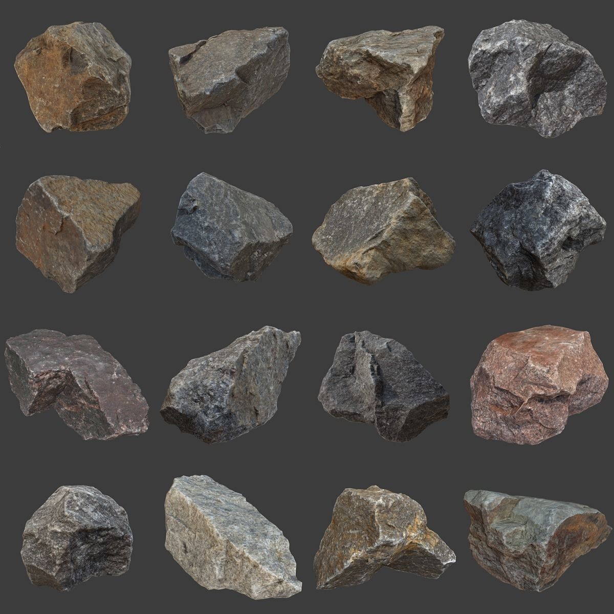 Ultimate Stones and Debris Pack Low-poly 3D model_15