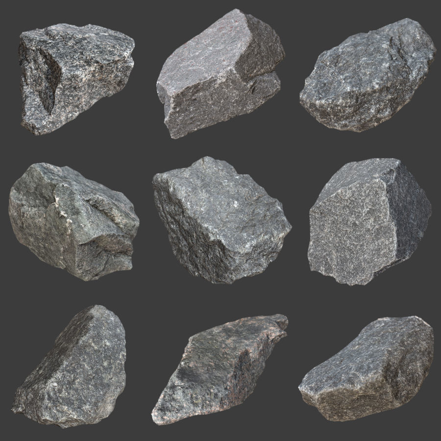 Ultimate Stones and Debris Pack Low-poly 3D model_1