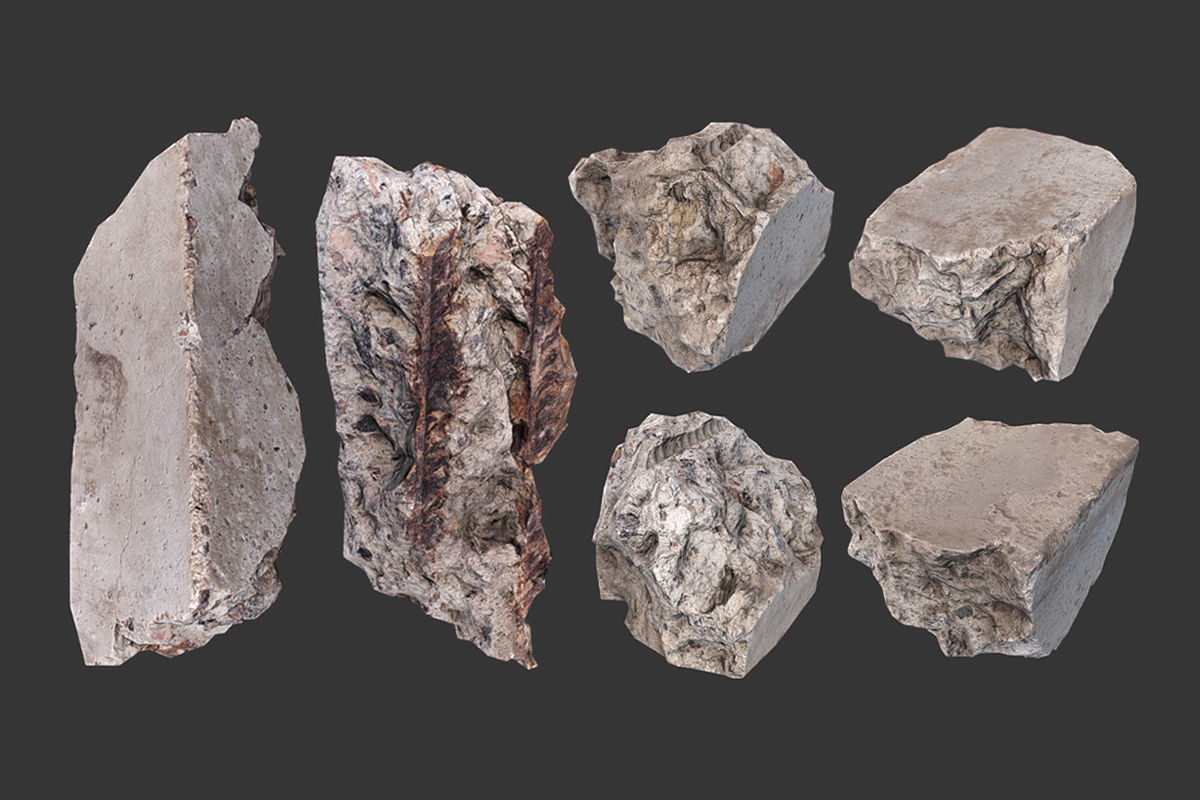 Ultimate Stones and Debris Pack Low-poly 3D model_12