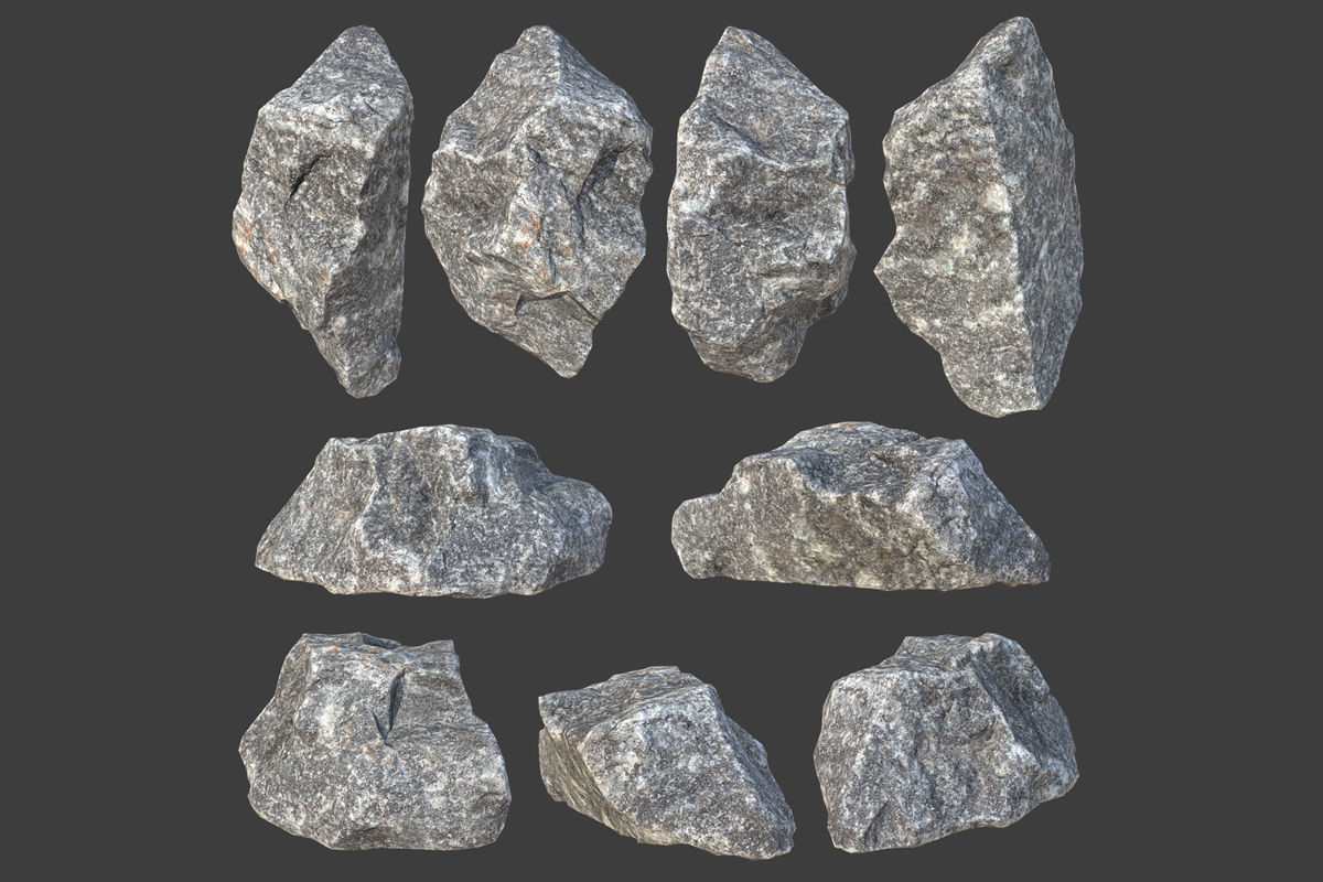Ultimate Stones and Debris Pack Low-poly 3D model_11