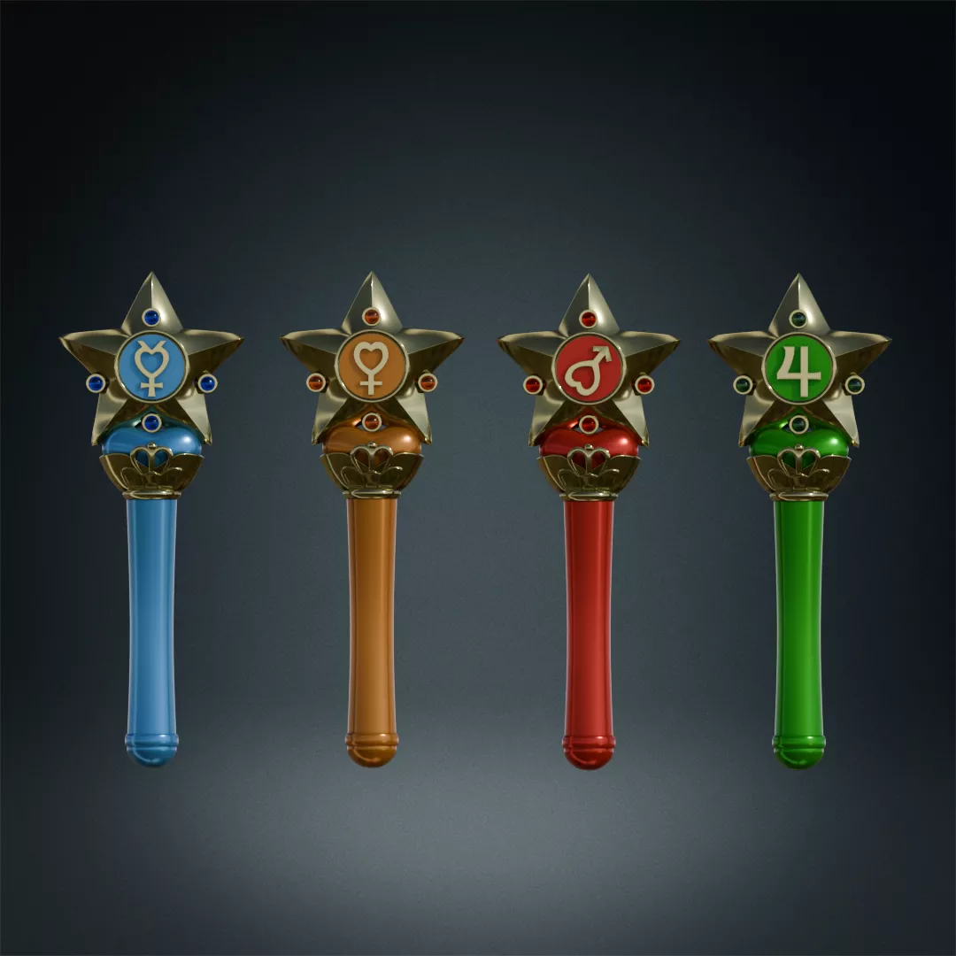 Pretty Guardian Sailor Moon - Star Power Sticks 3D print model