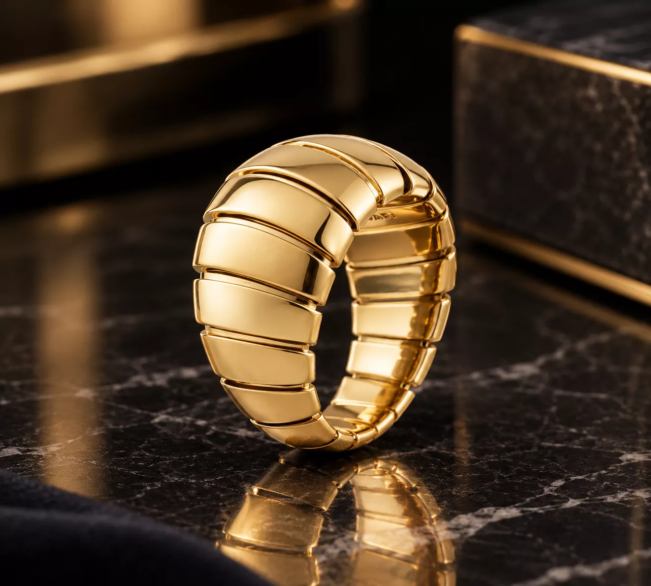 Brand Ring Luxury Jewelry Gold 3D print model