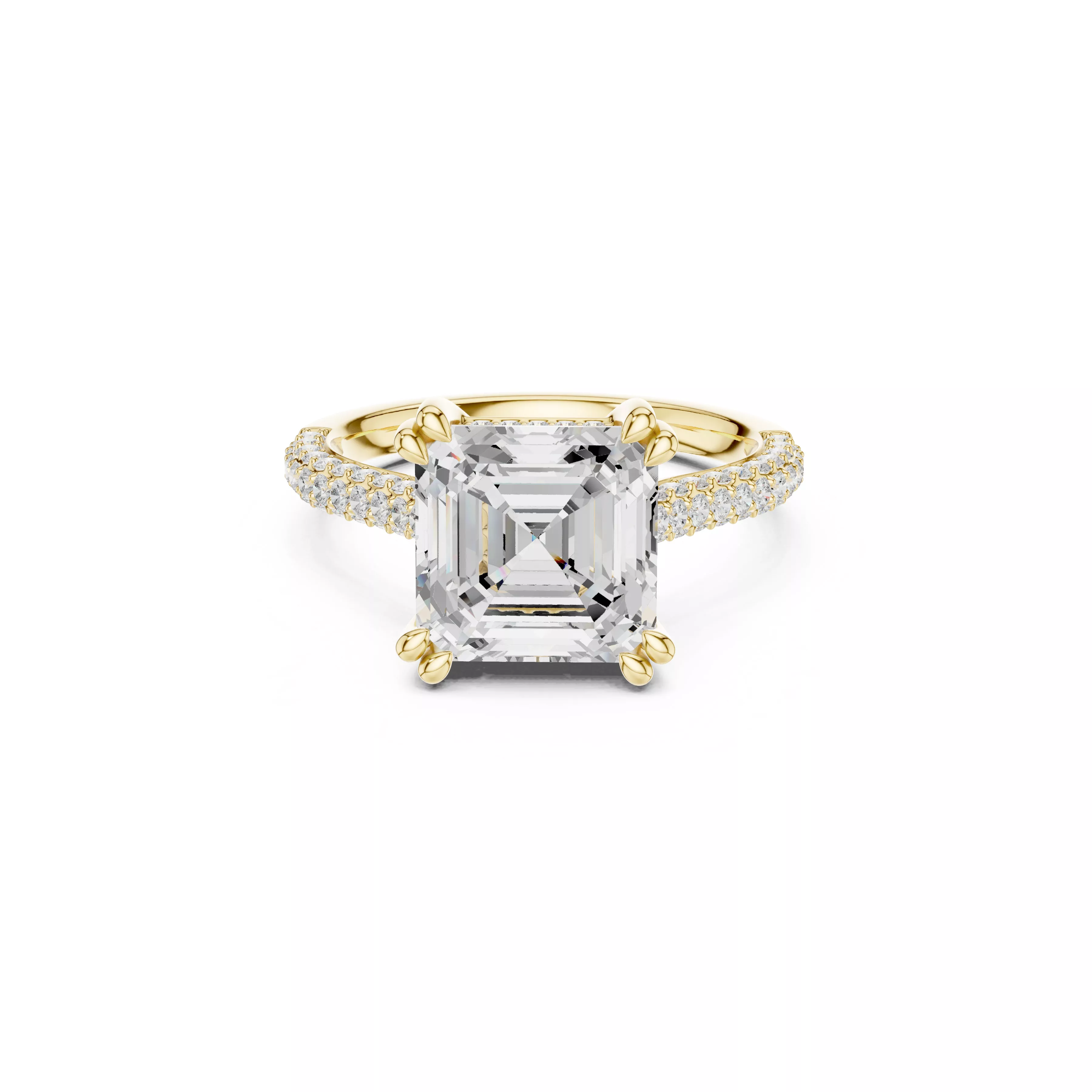 Buy Diamond Ring CAD Engagement Wedding Jewelry STL 3DM R4344 3D print model
