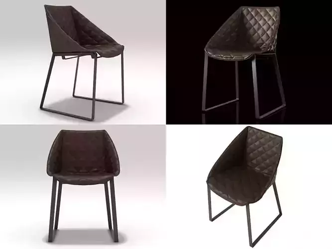 Kekke set of four leather chairs