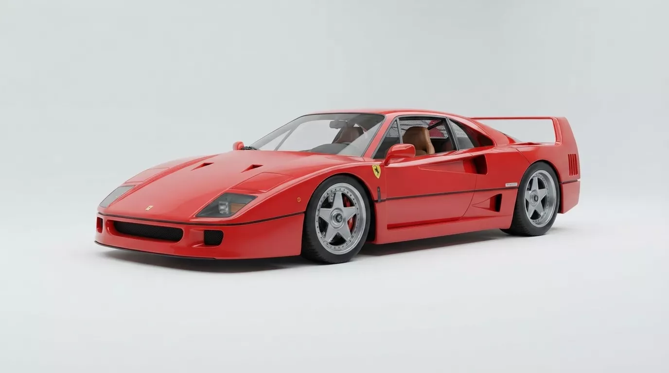 ferrari f40 Low-poly 3D model