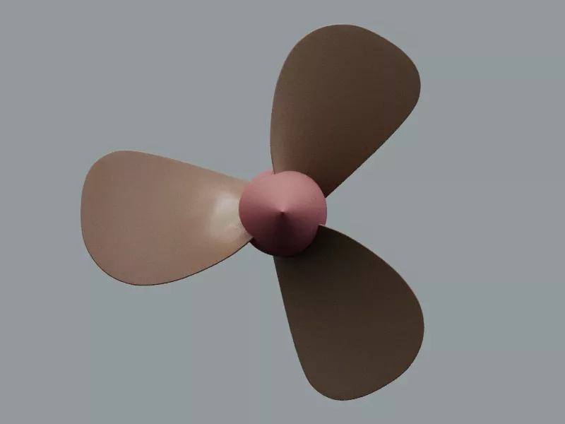 three bladed center propeller SS Titanic Free 3D model