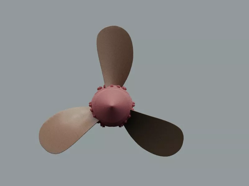 Starboard side propeller ocean liner Olympic june 1911 Free 3D model