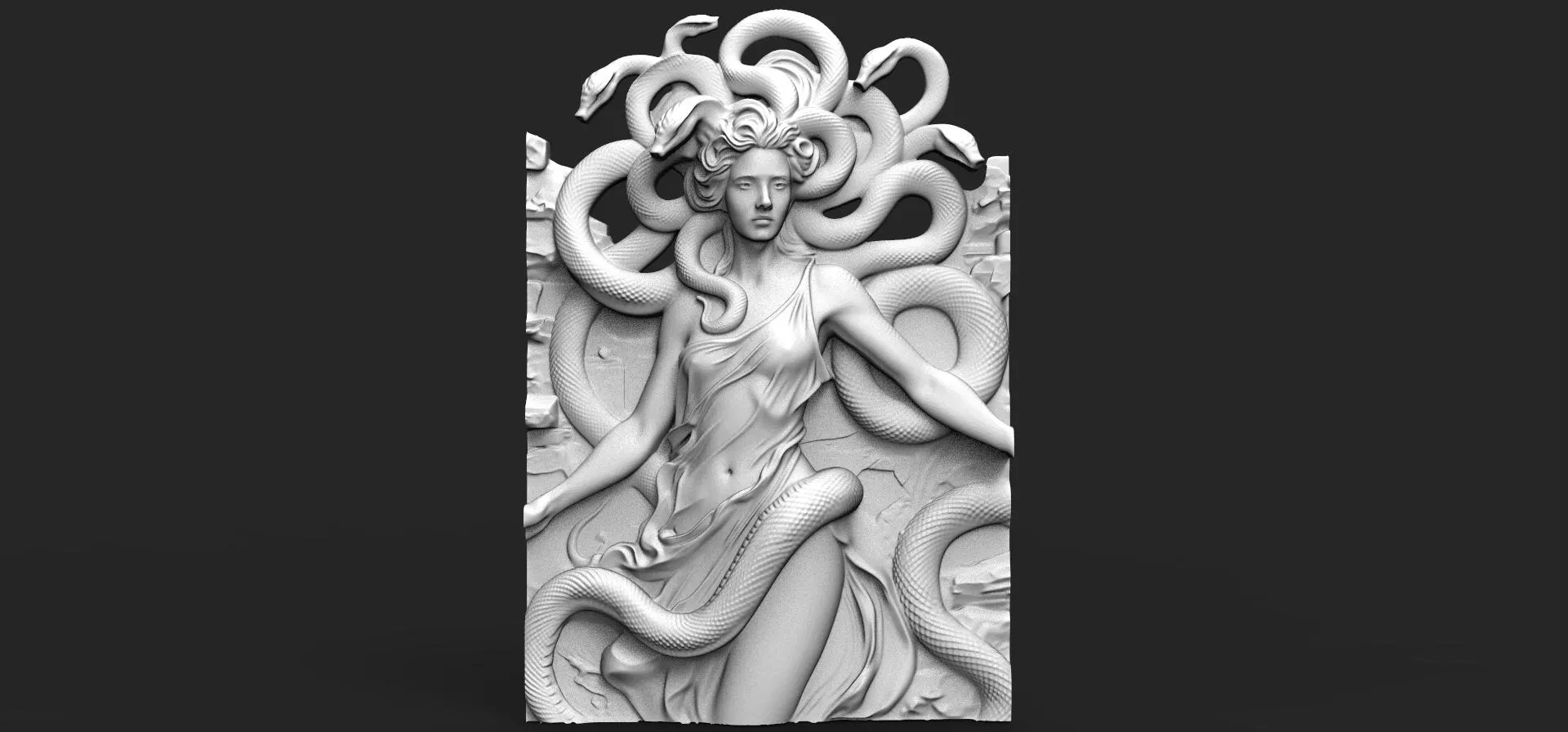 Medusa CNC STL file 3D print model