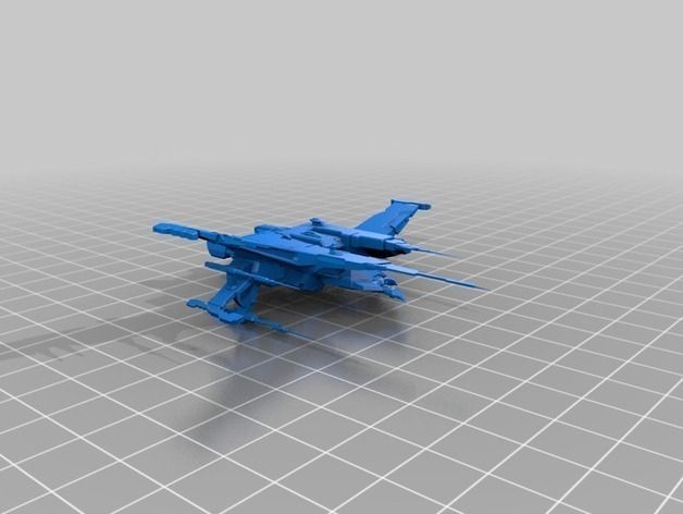 Eve Online - Caldari Battleships Rokh and Raven Free 3D print model_2