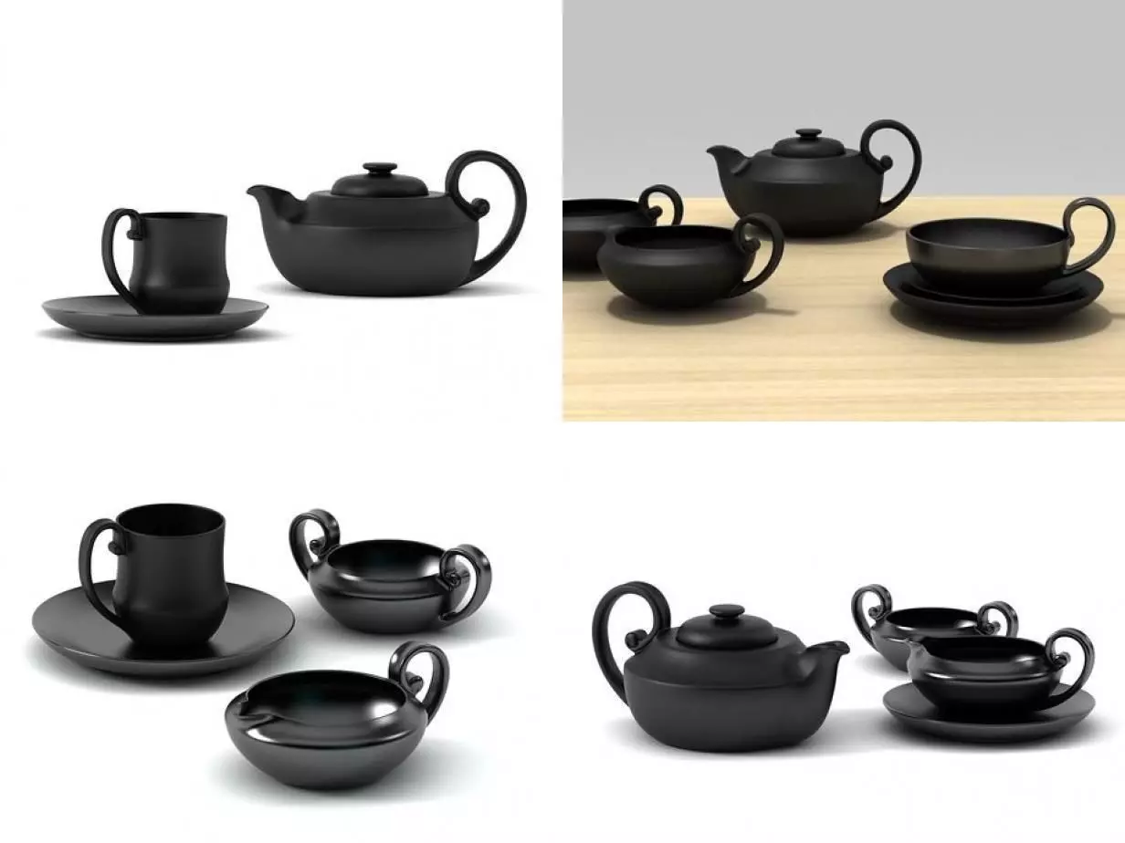 Storia set of bowls with handles 3D model_0