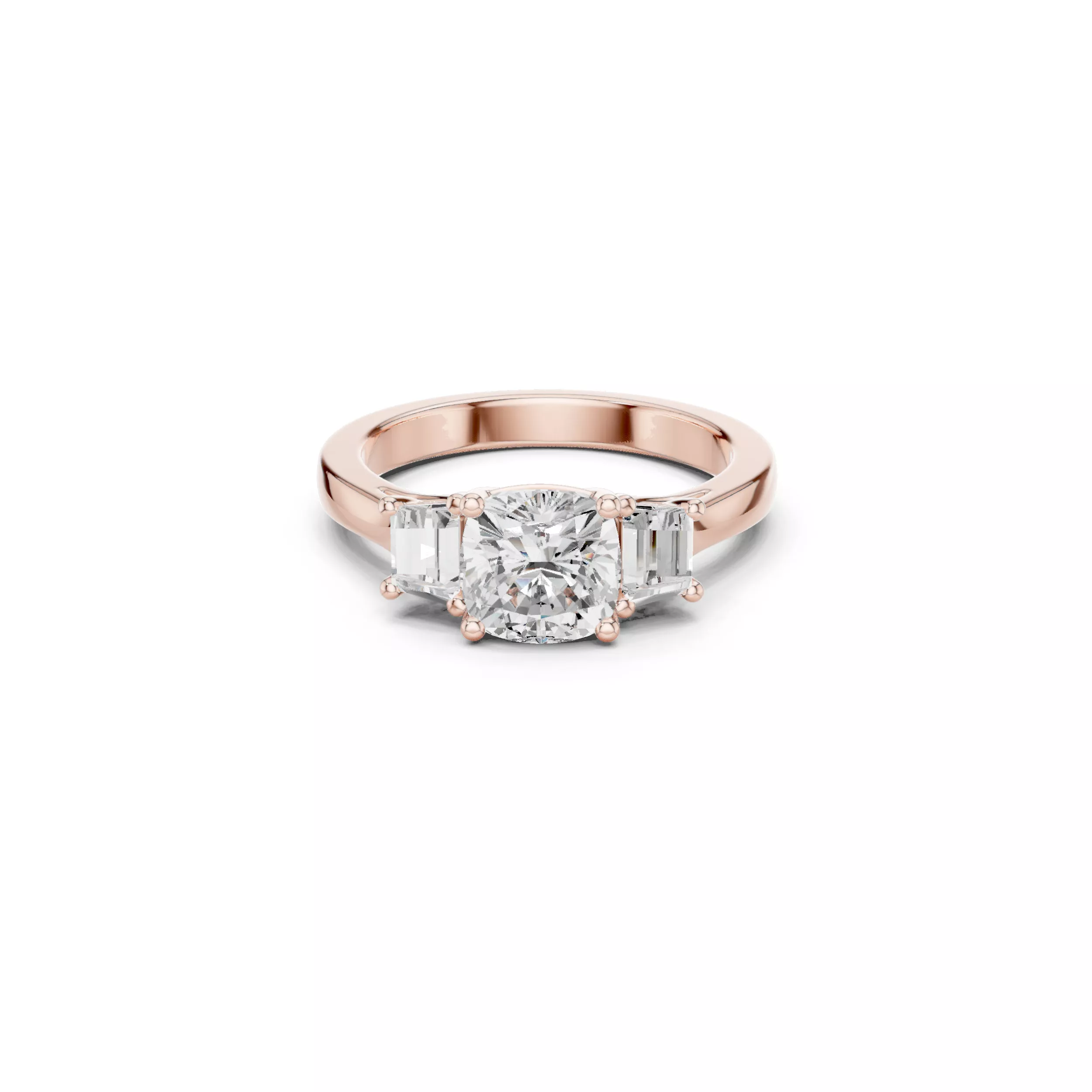 Buy Diamond Ring CAD Engagement Wedding Jewelry STL 3DM R3487 3D print model