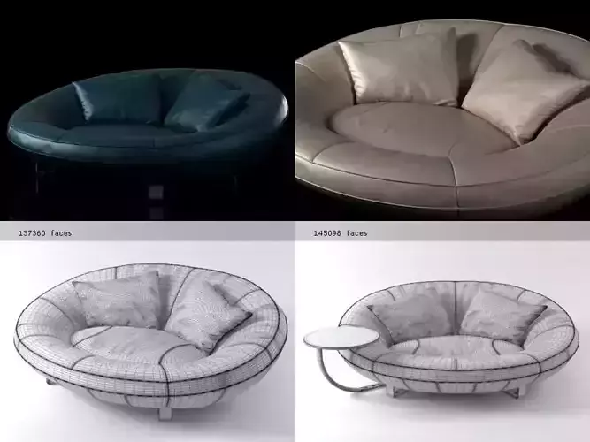 DS-152 leather chair with coffee table