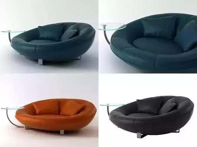 DS-152 leather chair with coffee table