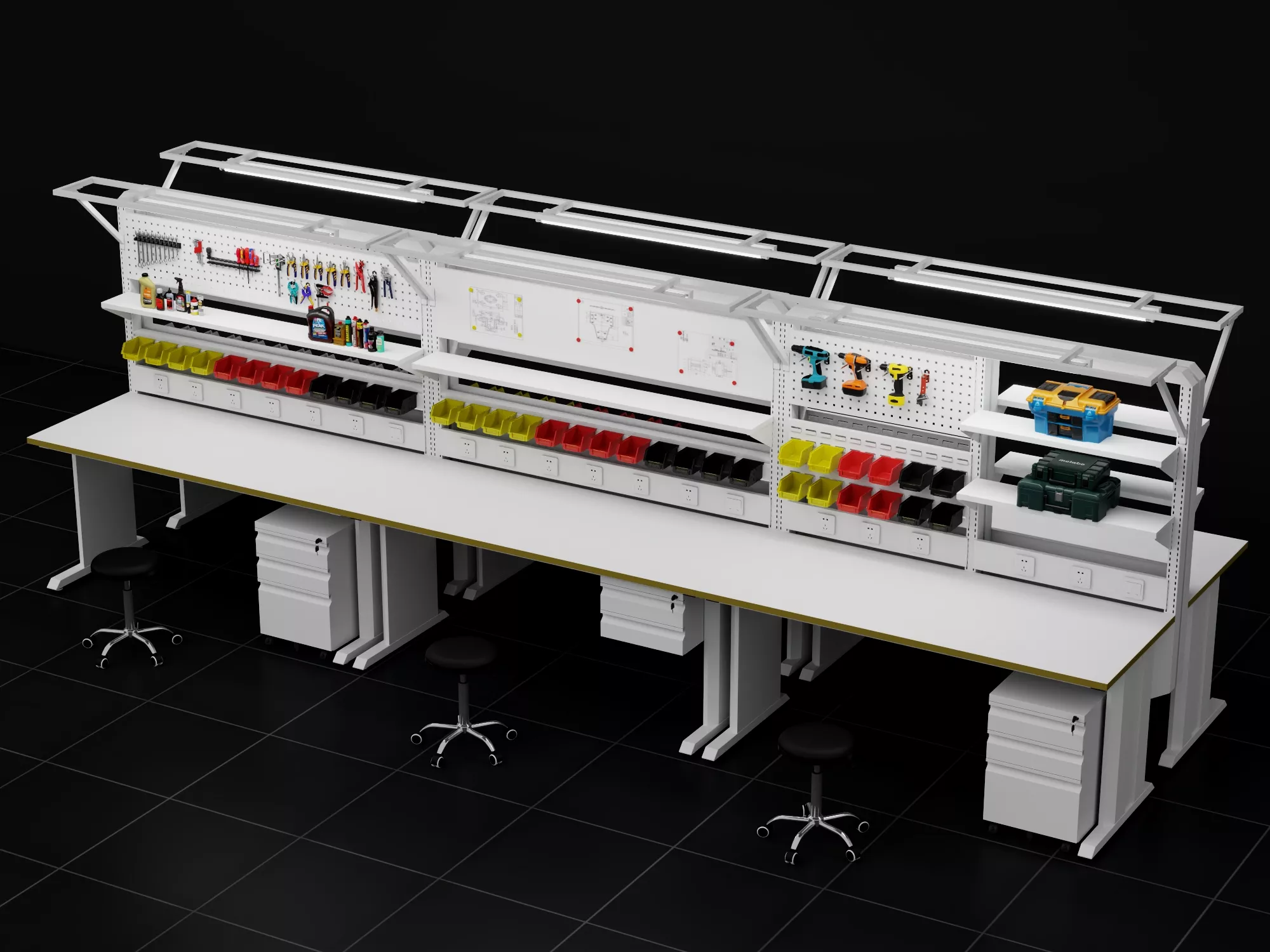 Workshop Workstation 3D Model 3D model