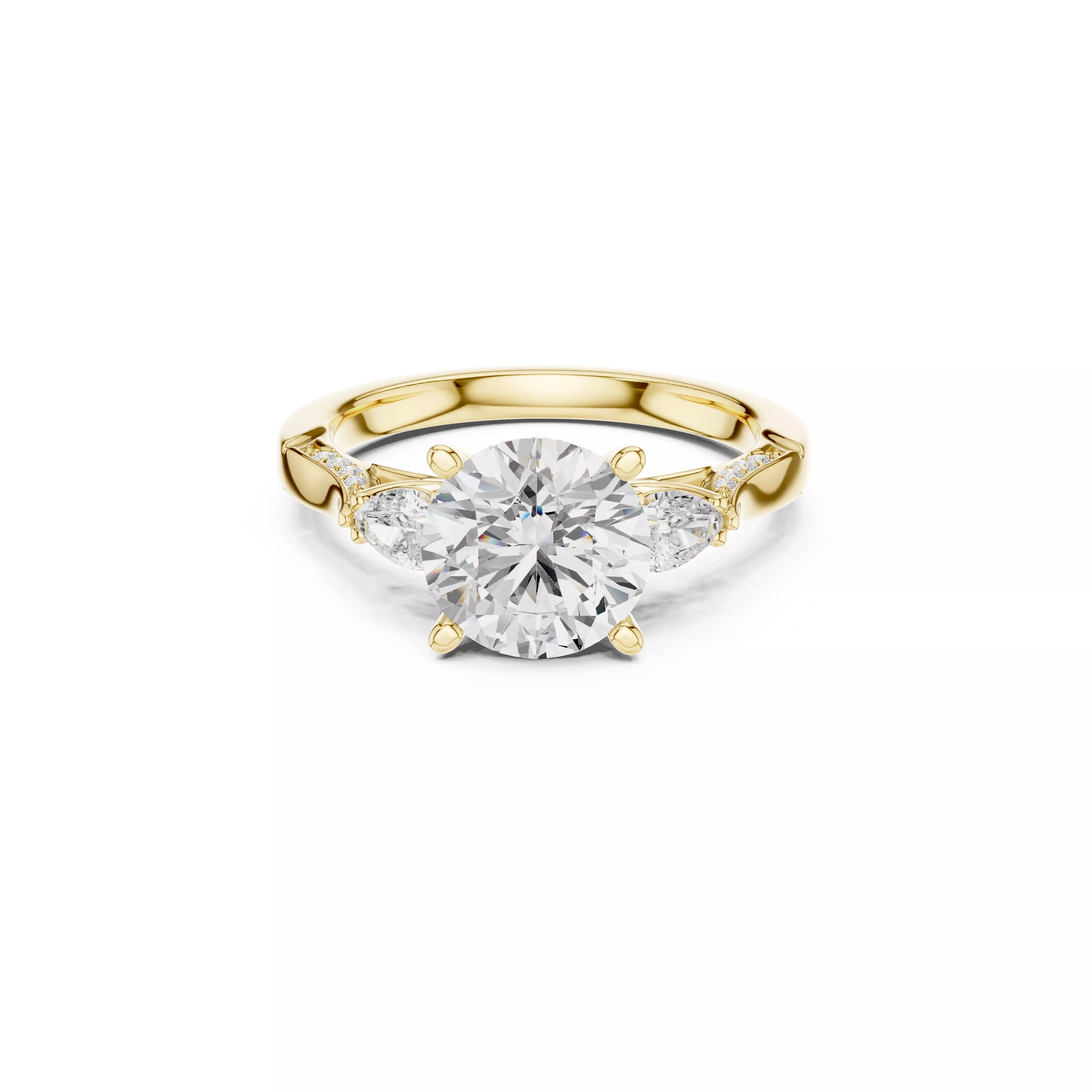 Buy Diamond Ring CAD Engagement Wedding Jewelry STL 3DM R3224 3D print model