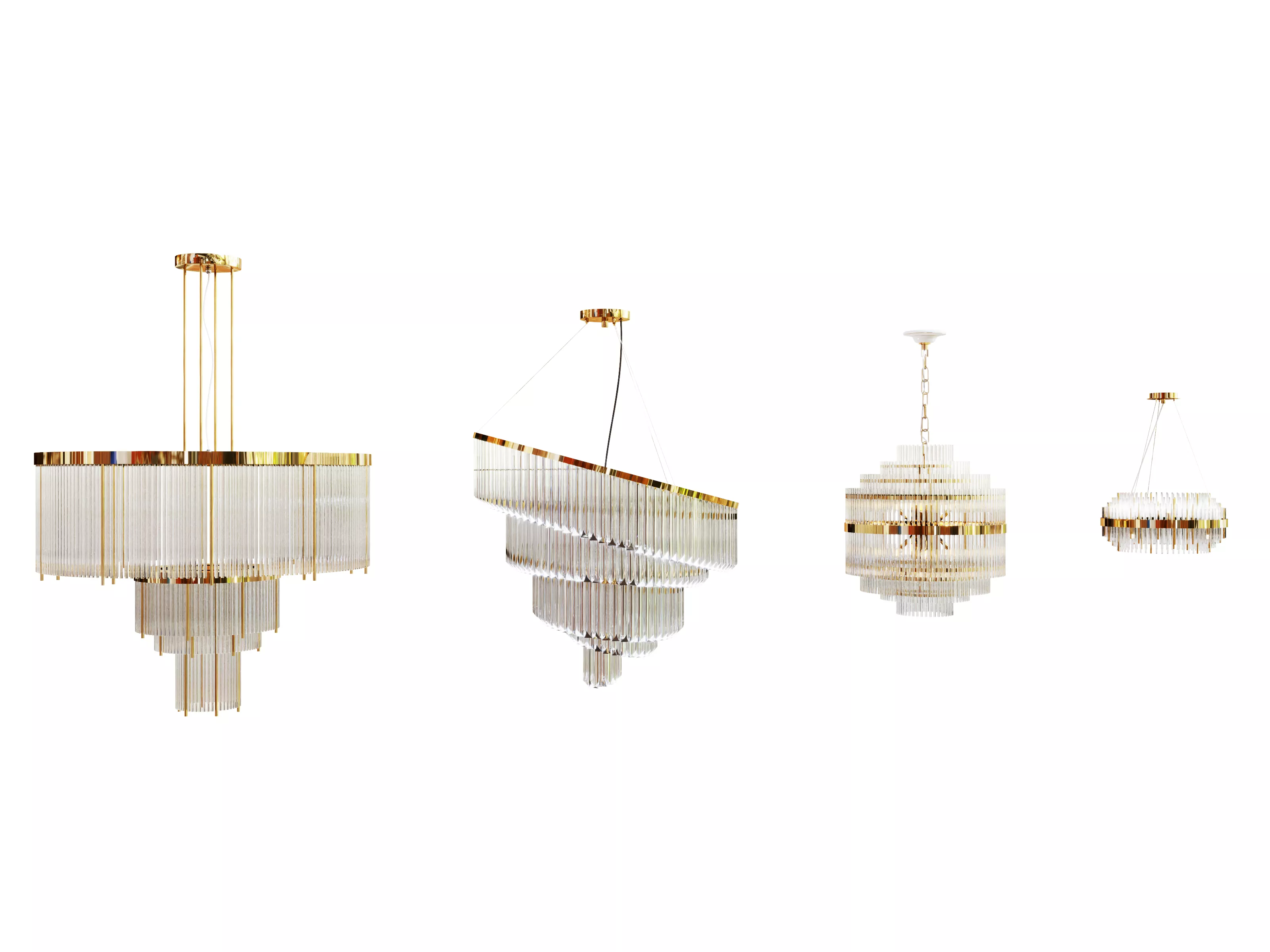 Collection of Modern Chandelier 3D model