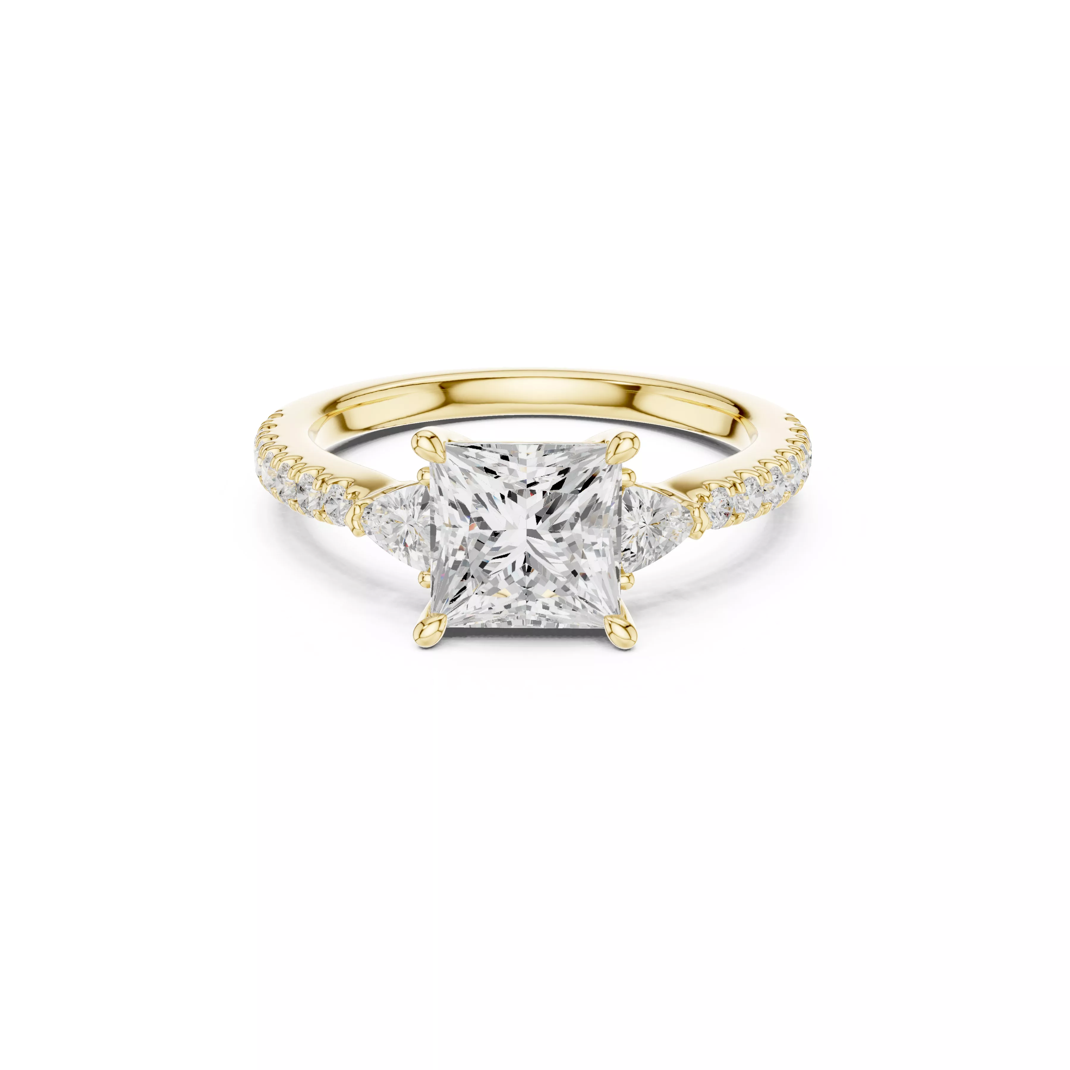 Buy Diamond Ring CAD Engagement Wedding Jewelry STL 3DM R3163 3D print model