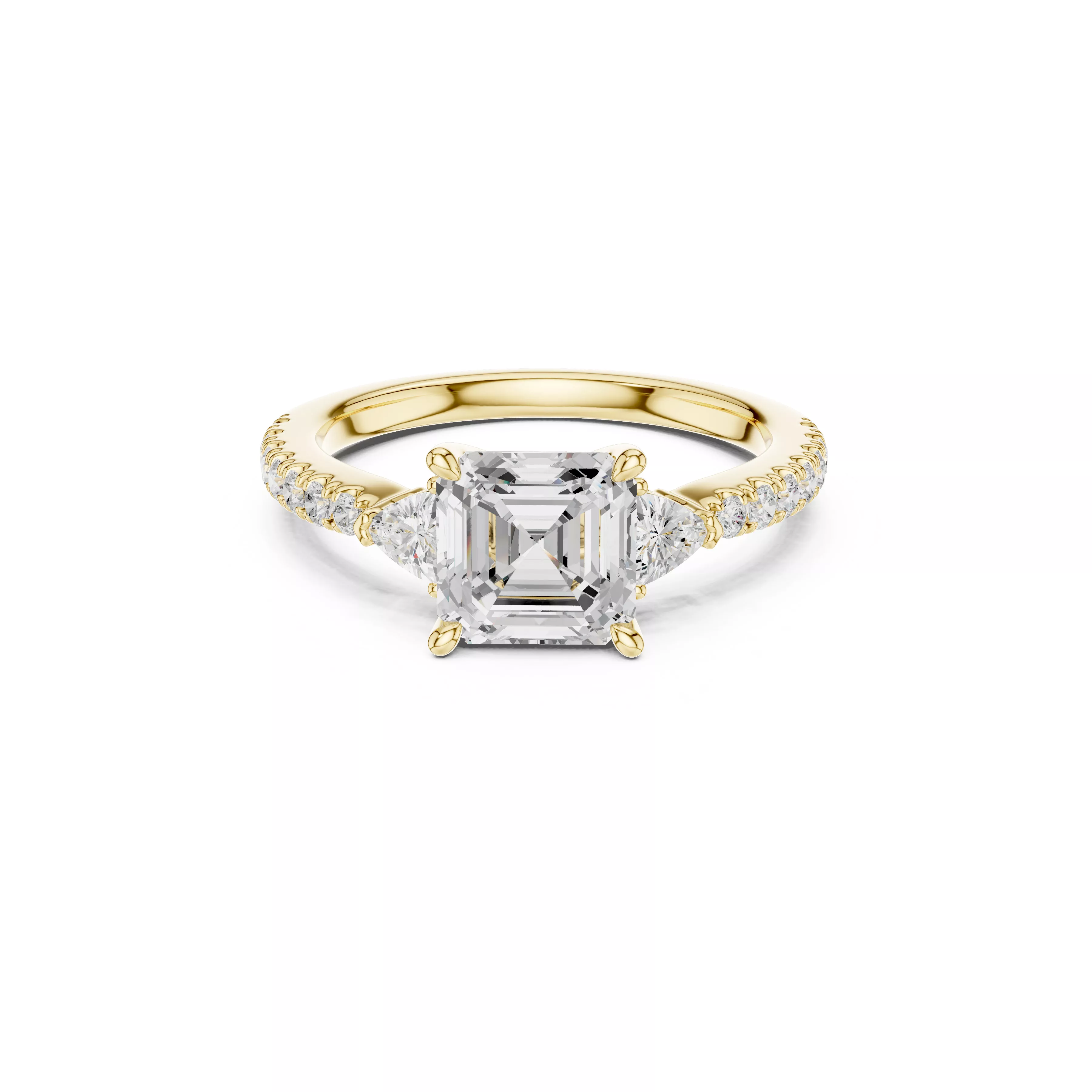 Buy Diamond Ring CAD Engagement Wedding Jewelry STL 3DM R3094 3D print model