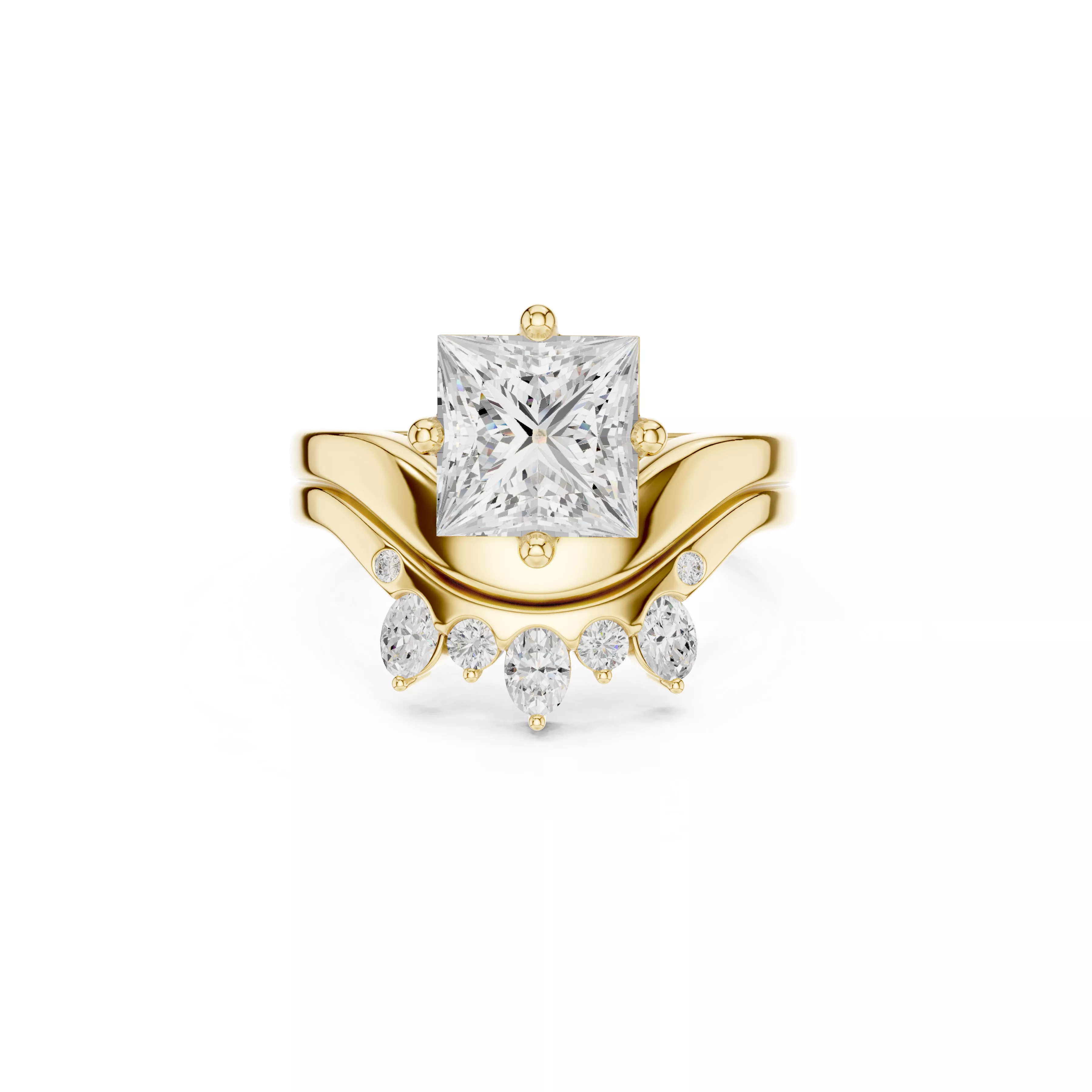 Buy Diamond Ring CAD Engagement Wedding Jewelry STL 3DM R2764 3D print model