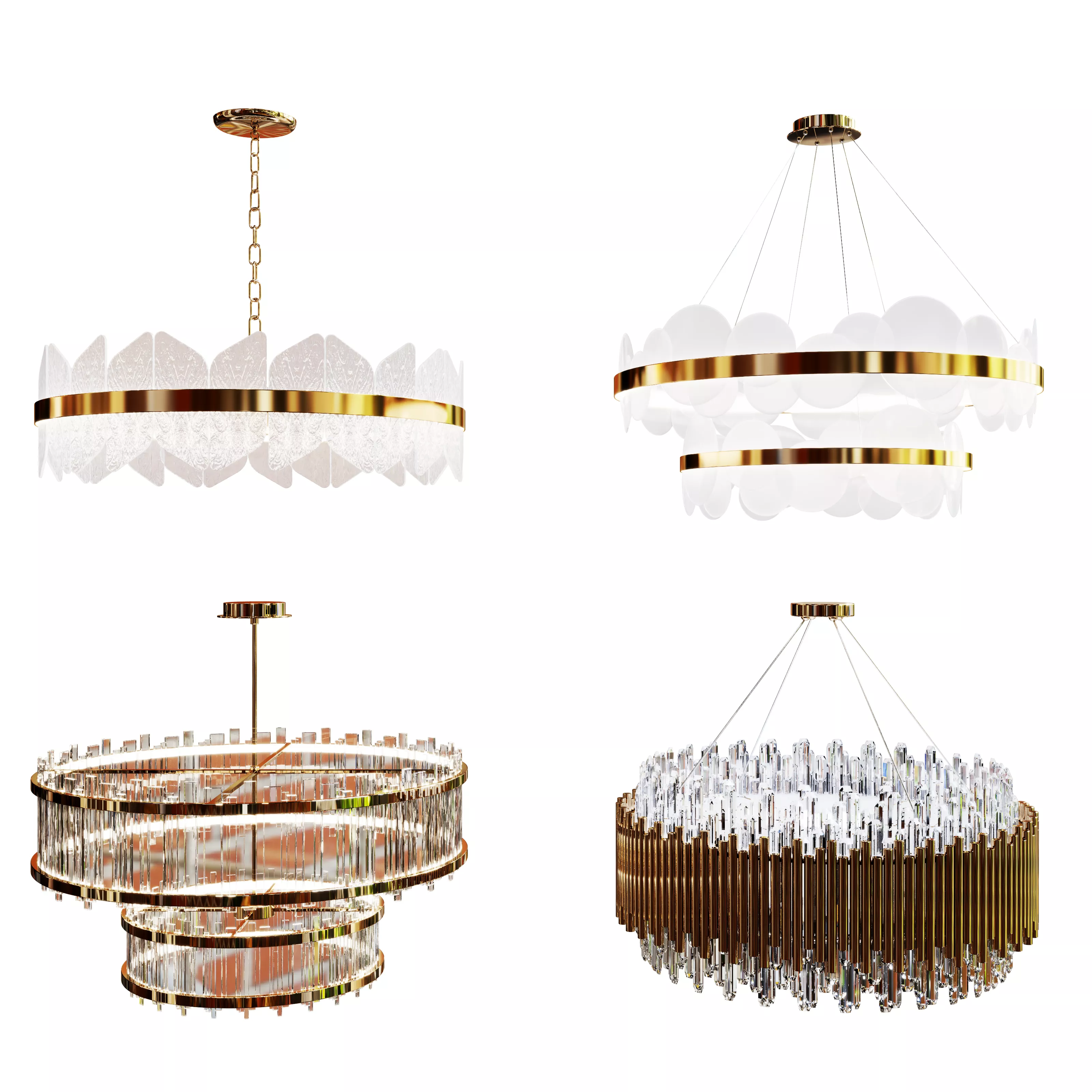 Collection of Modern Chandelier 3D model