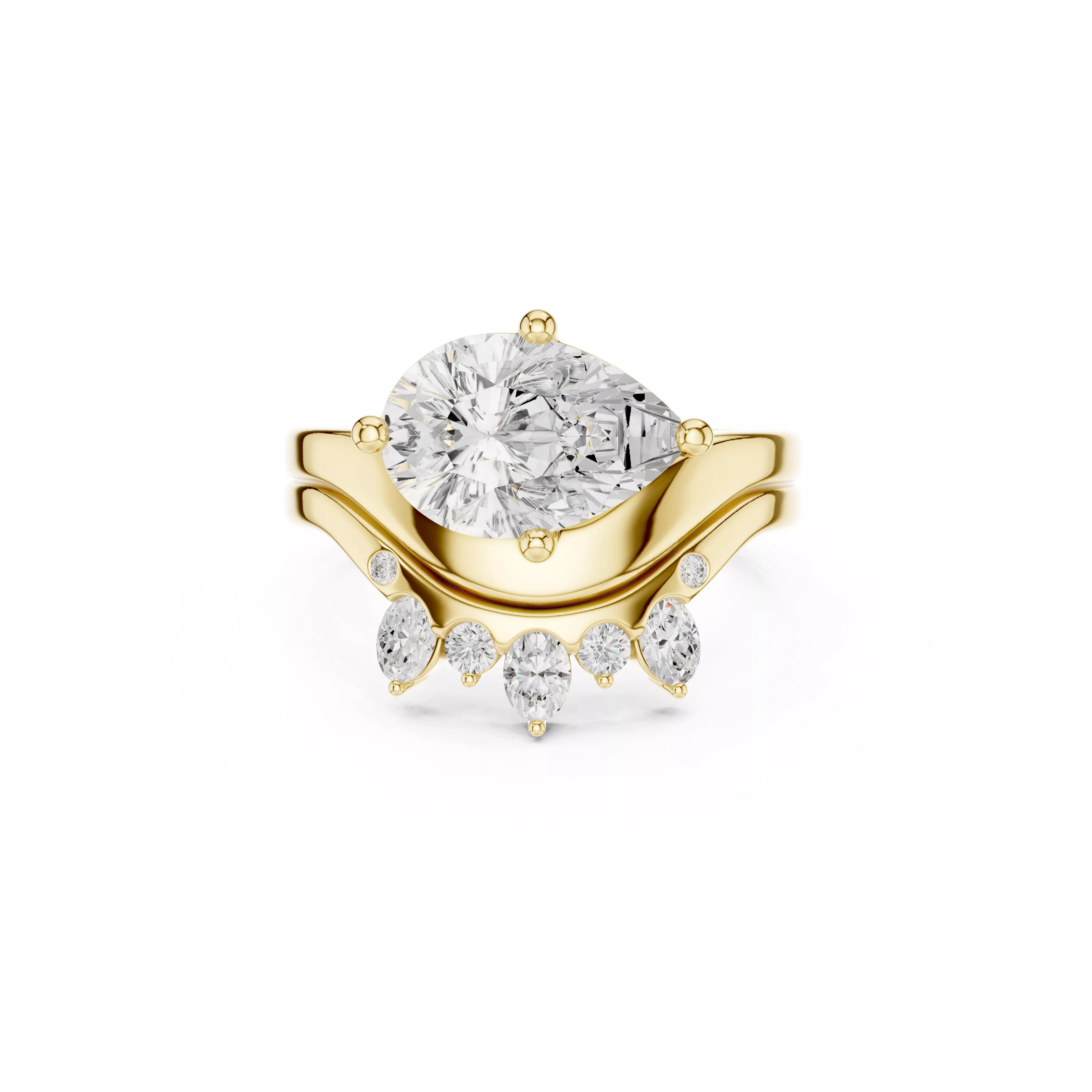 Buy Diamond Ring CAD Engagement Wedding Jewelry STL 3DM R2763 3D print model