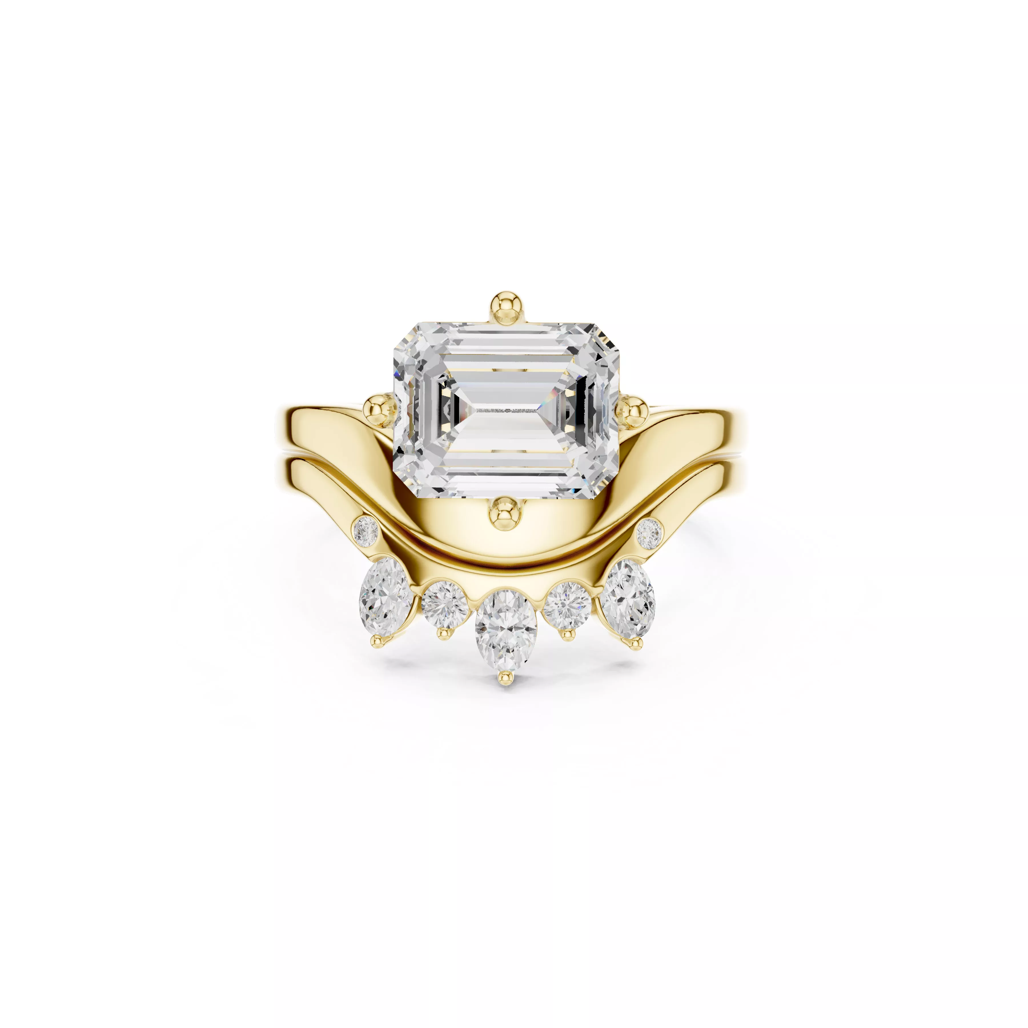 Buy Diamond Ring CAD Engagement Wedding Jewelry STL 3DM R2761 3D print model