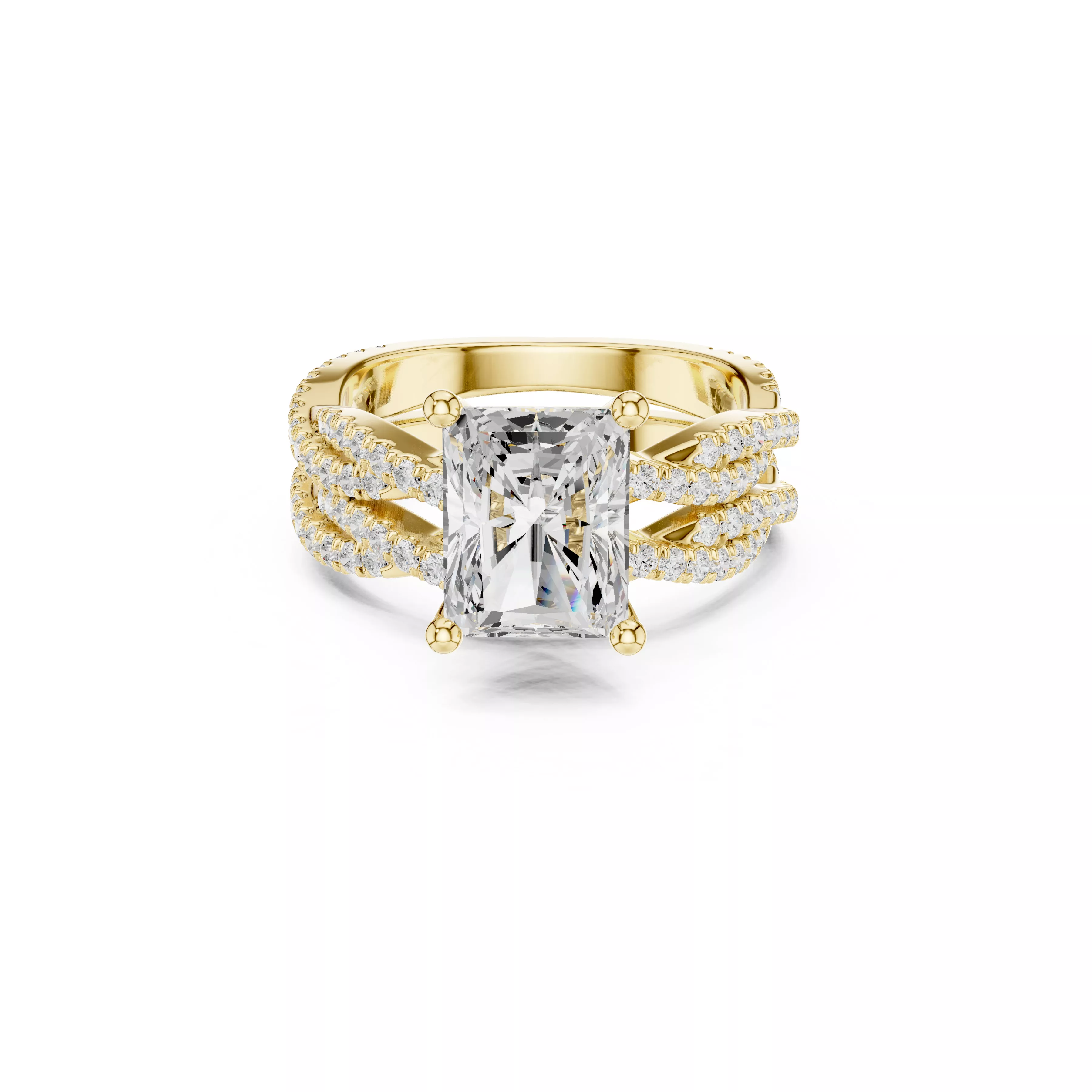Buy Diamond Ring CAD Engagement Wedding Jewelry STL 3DM R3082 3D print model