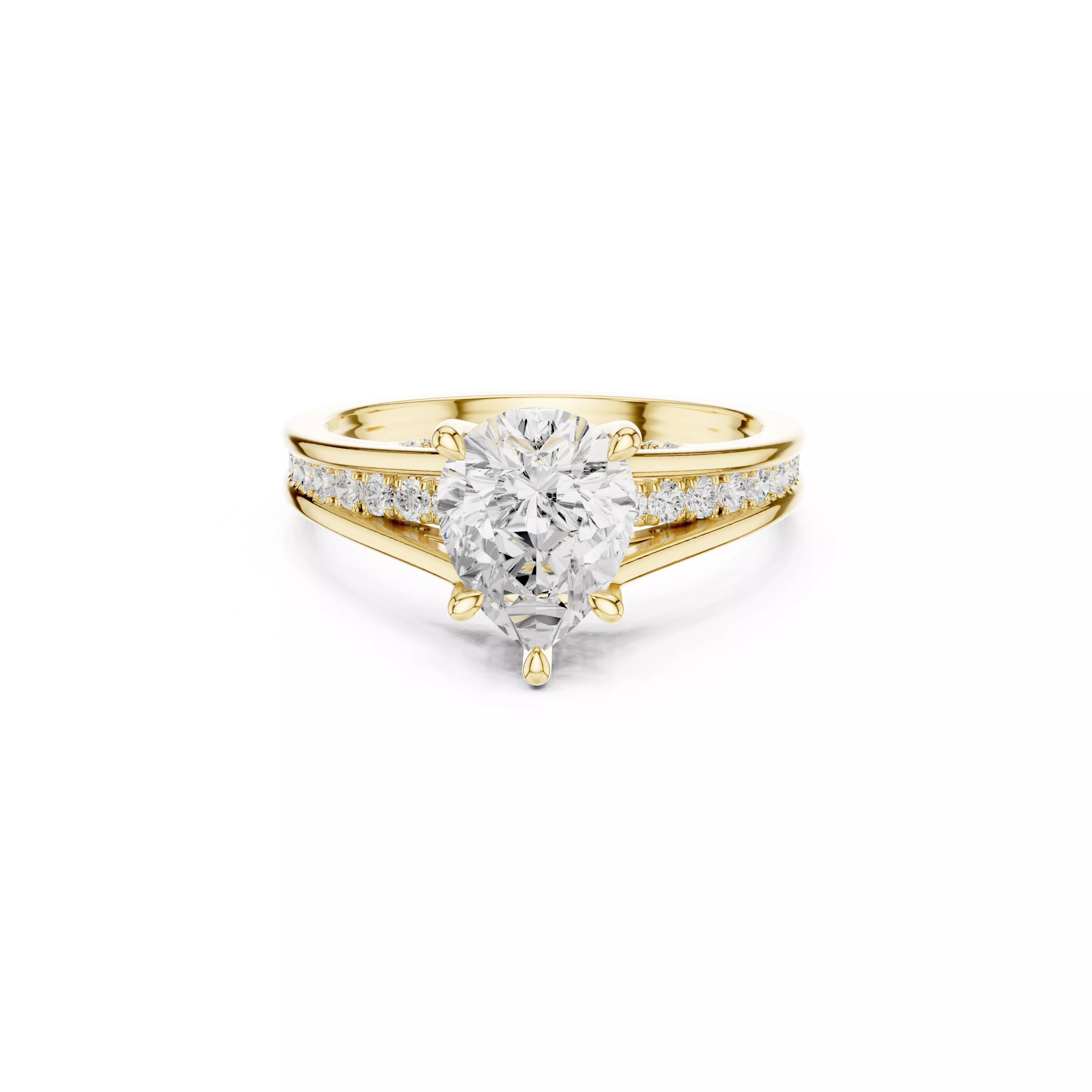 Buy Diamond Ring CAD Engagement Wedding Jewelry STL 3DM R2737 3D print model