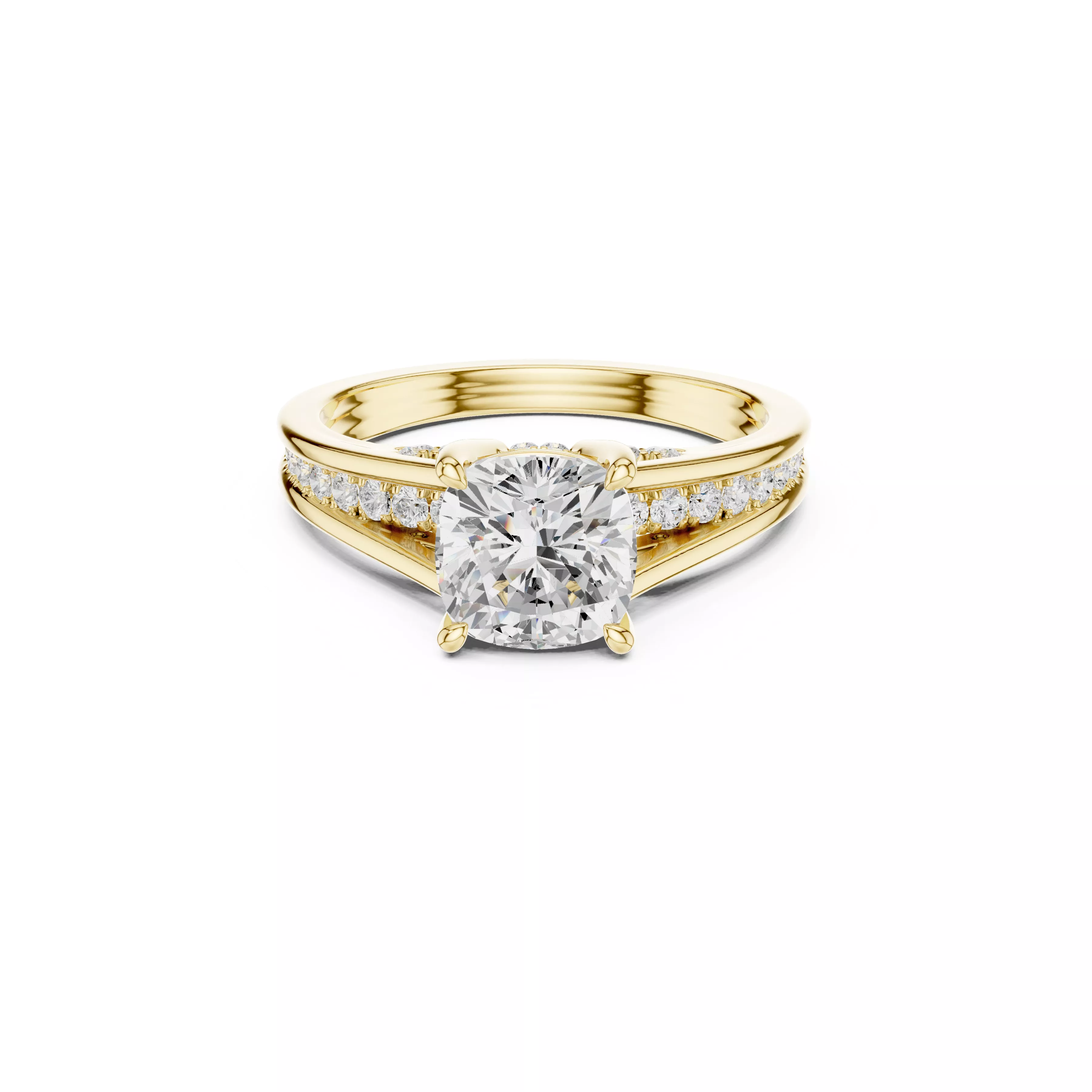 Buy Diamond Ring CAD Engagement Wedding Jewelry STL 3DM R3077 3D print model