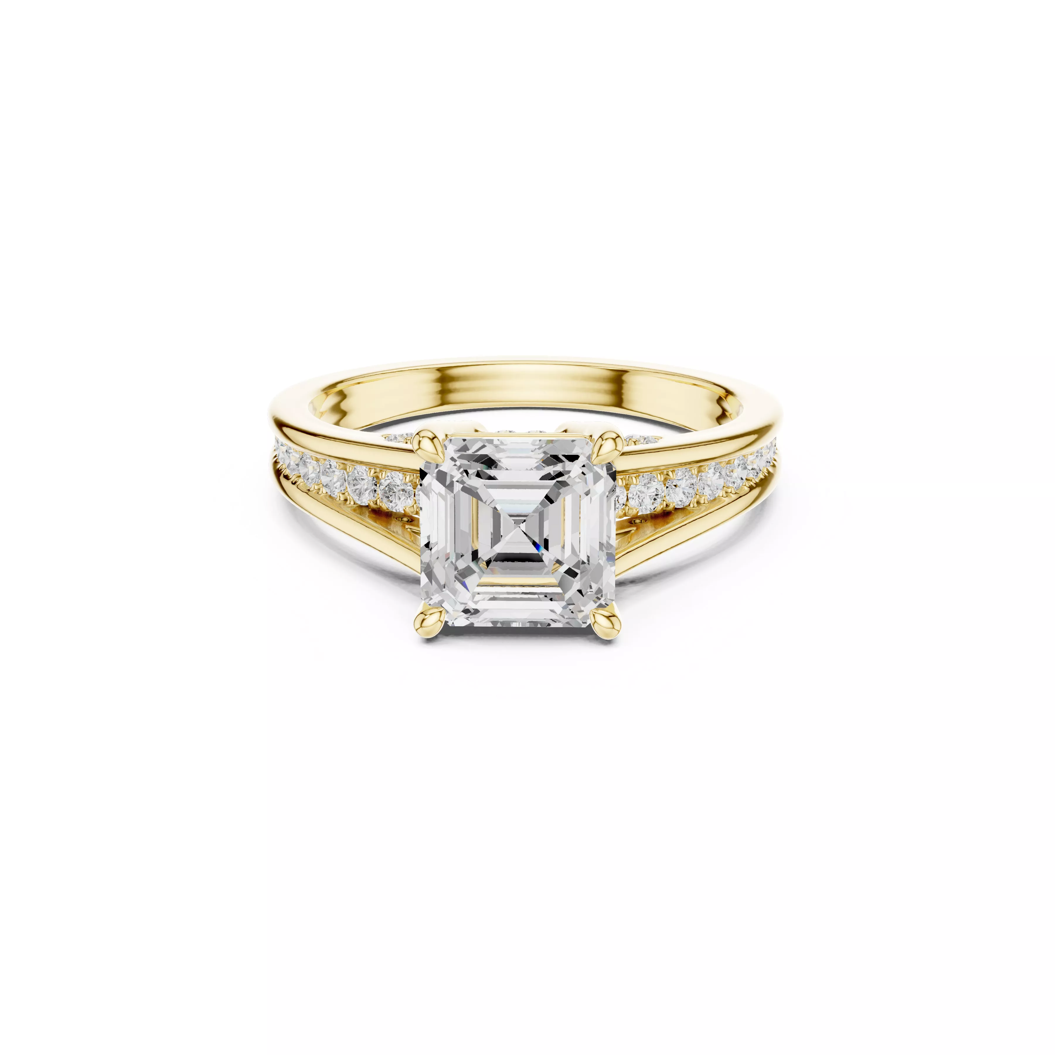 Buy Diamond Ring CAD Engagement Wedding Jewelry STL 3DM R3076 3D print model