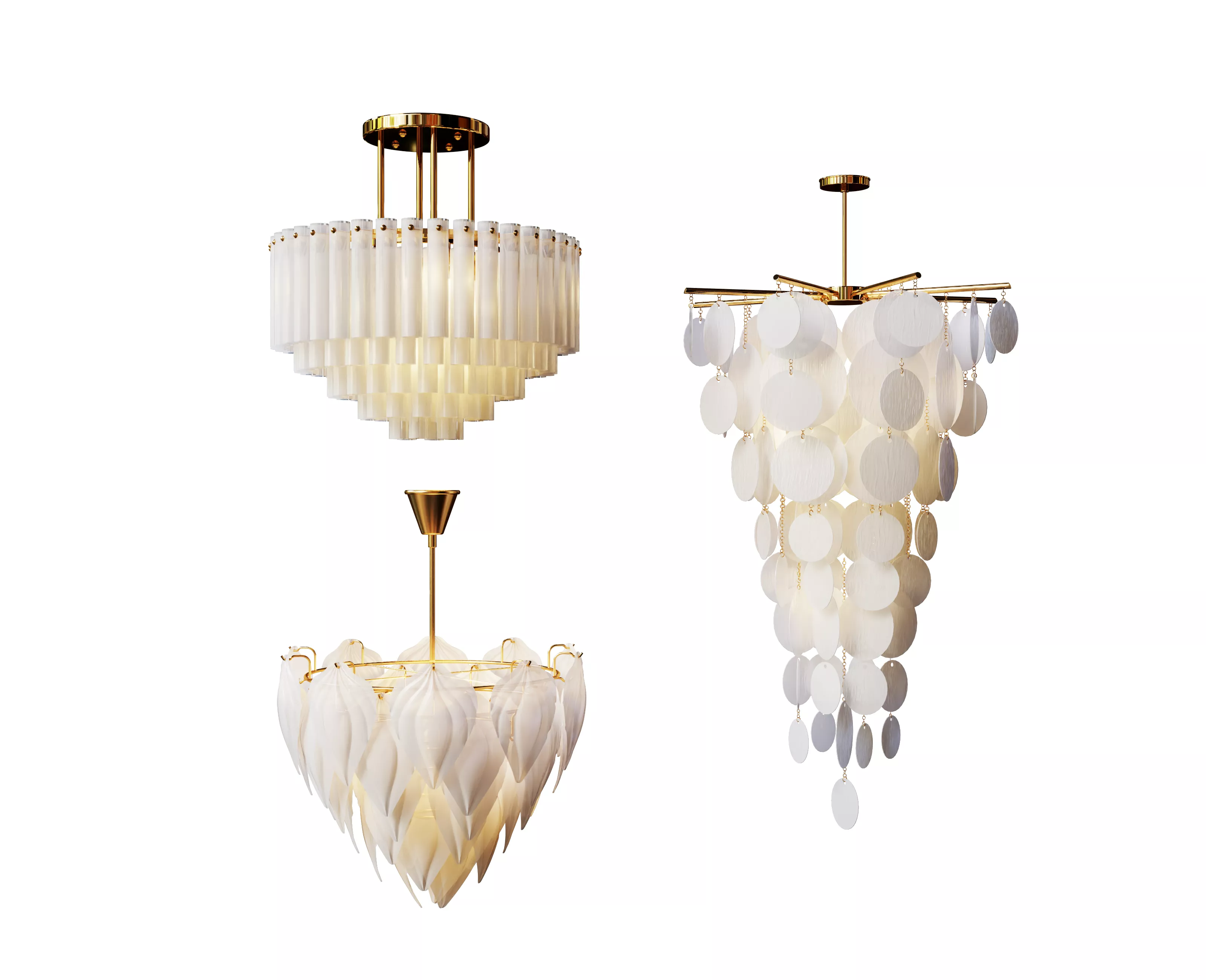 Collection of Modern Chandelier 3D model
