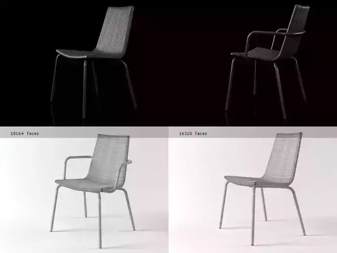 Voile chairandarmchair