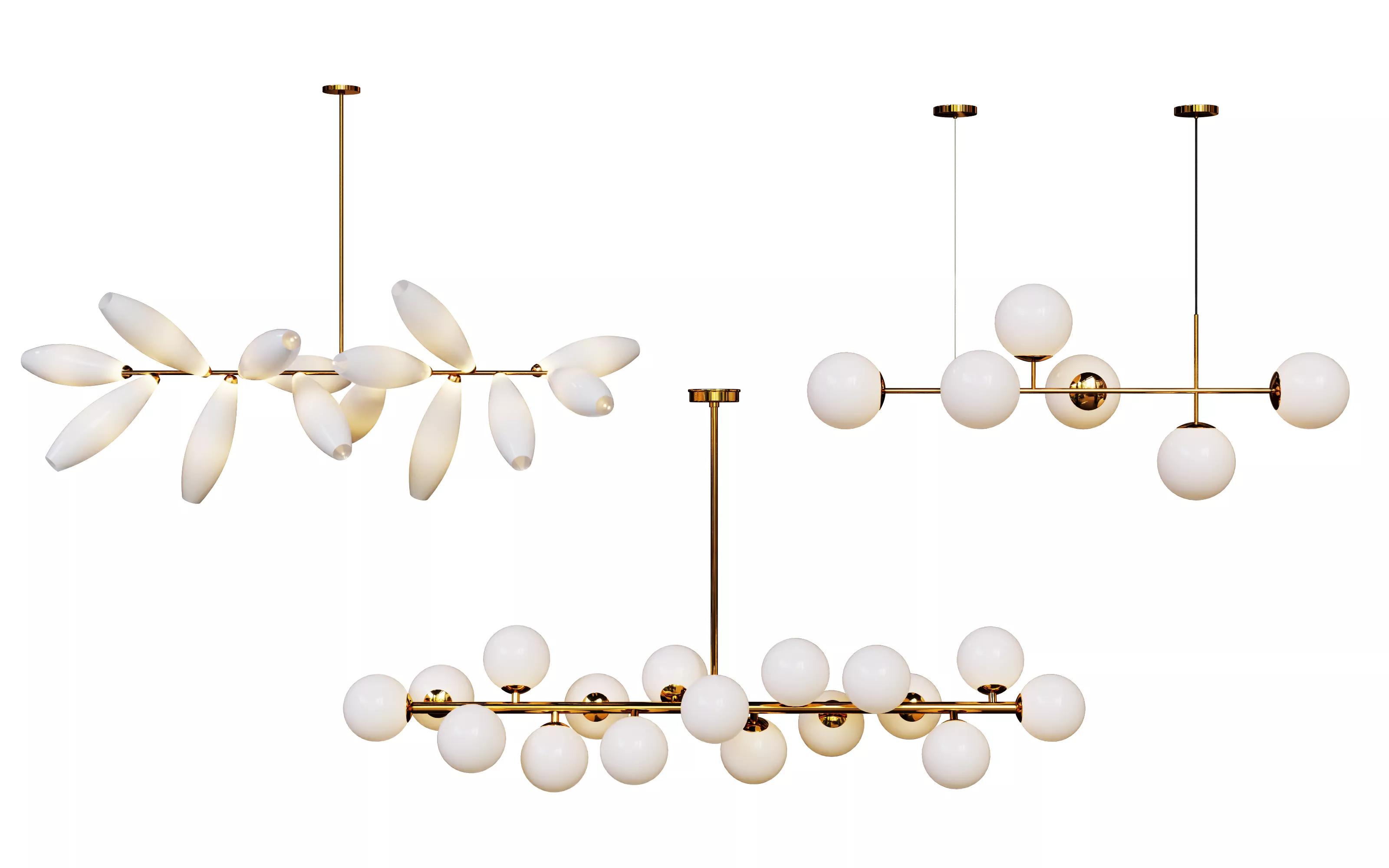 Collection of Modern Chandelier 033 3D model