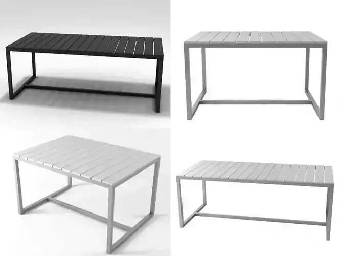 Saler high tables 3D model