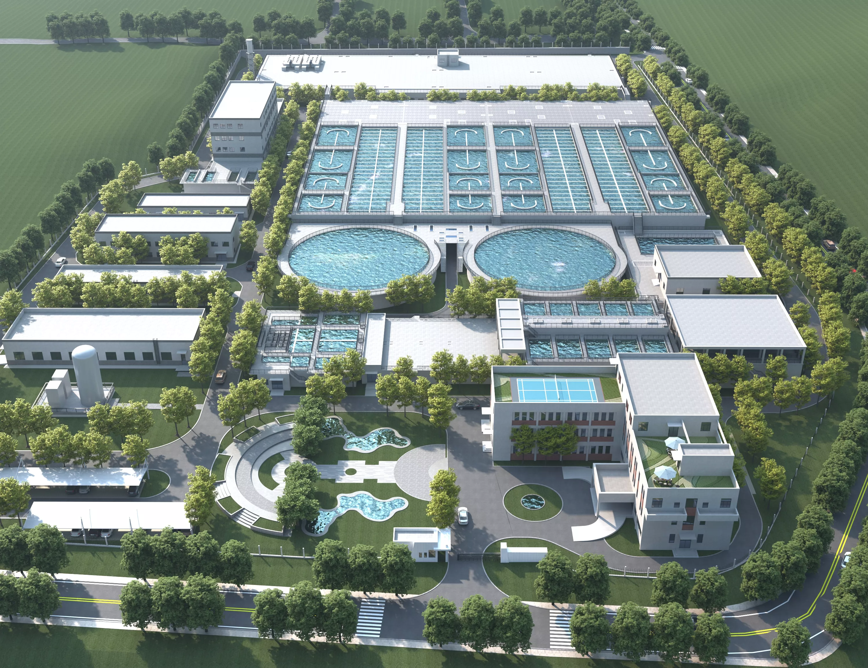 Wastewater treatment filtration plant 206 3D model