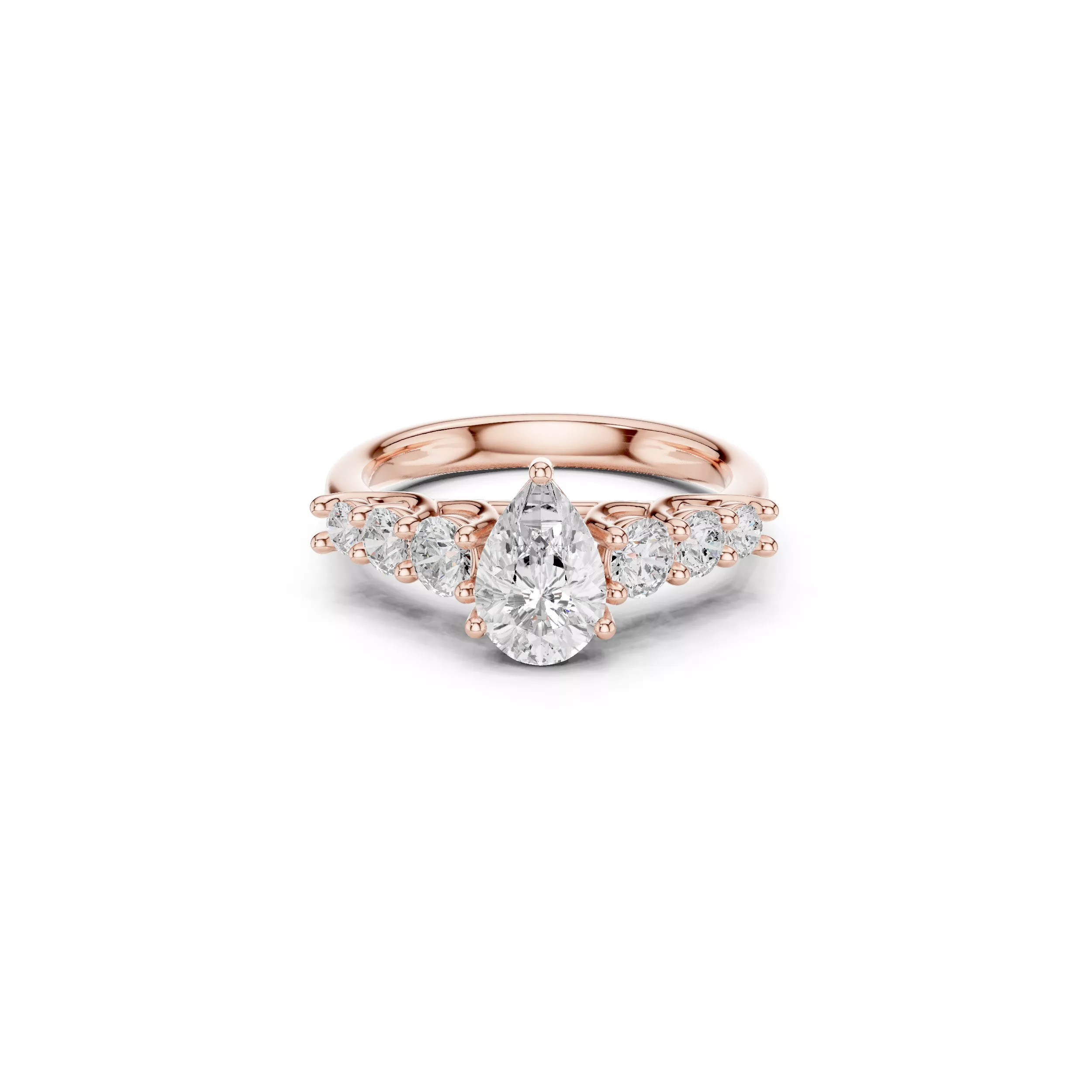 Buy Diamond Ring CAD Engagement Wedding Jewelry STL 3DM R3690 3D print model