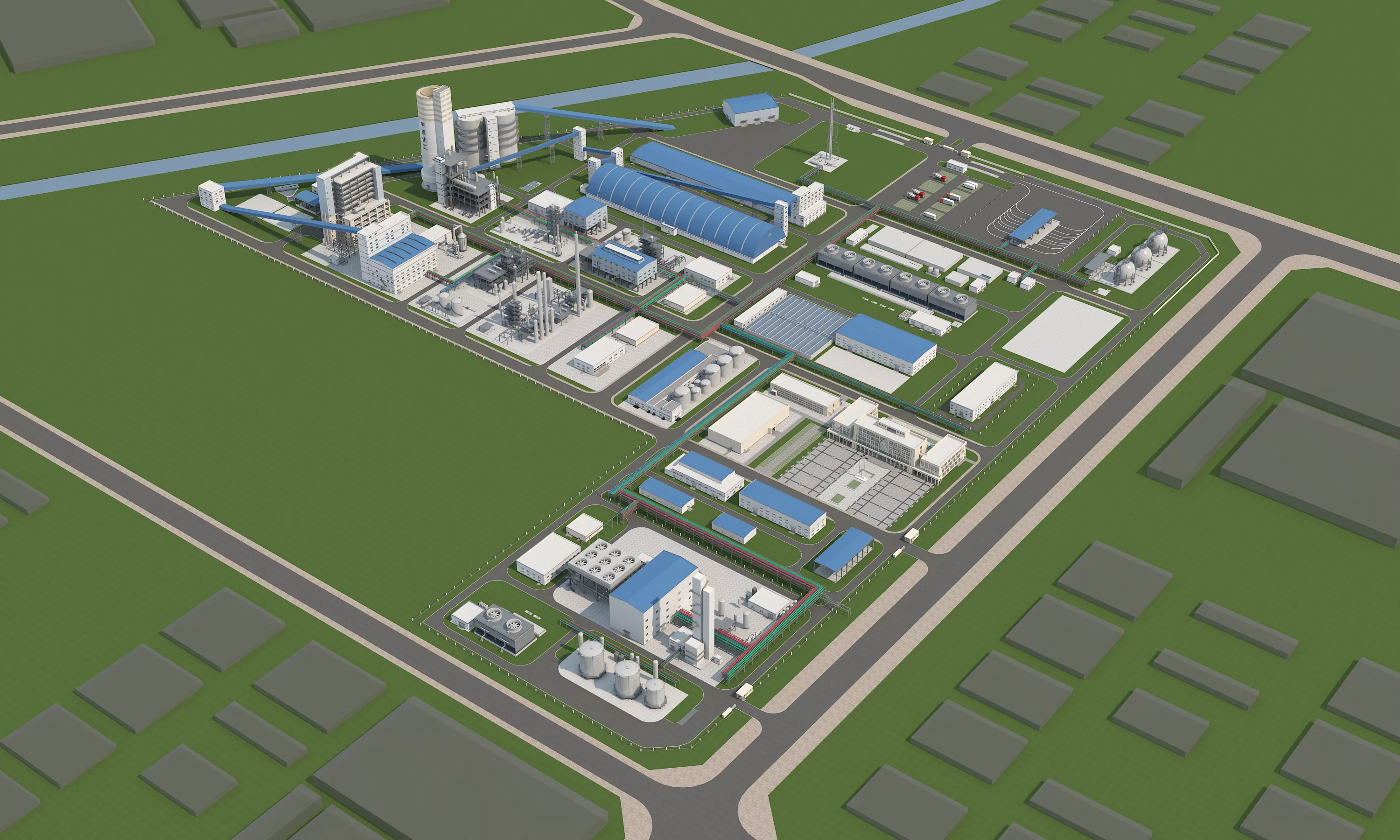 chemical plant 203 3D model