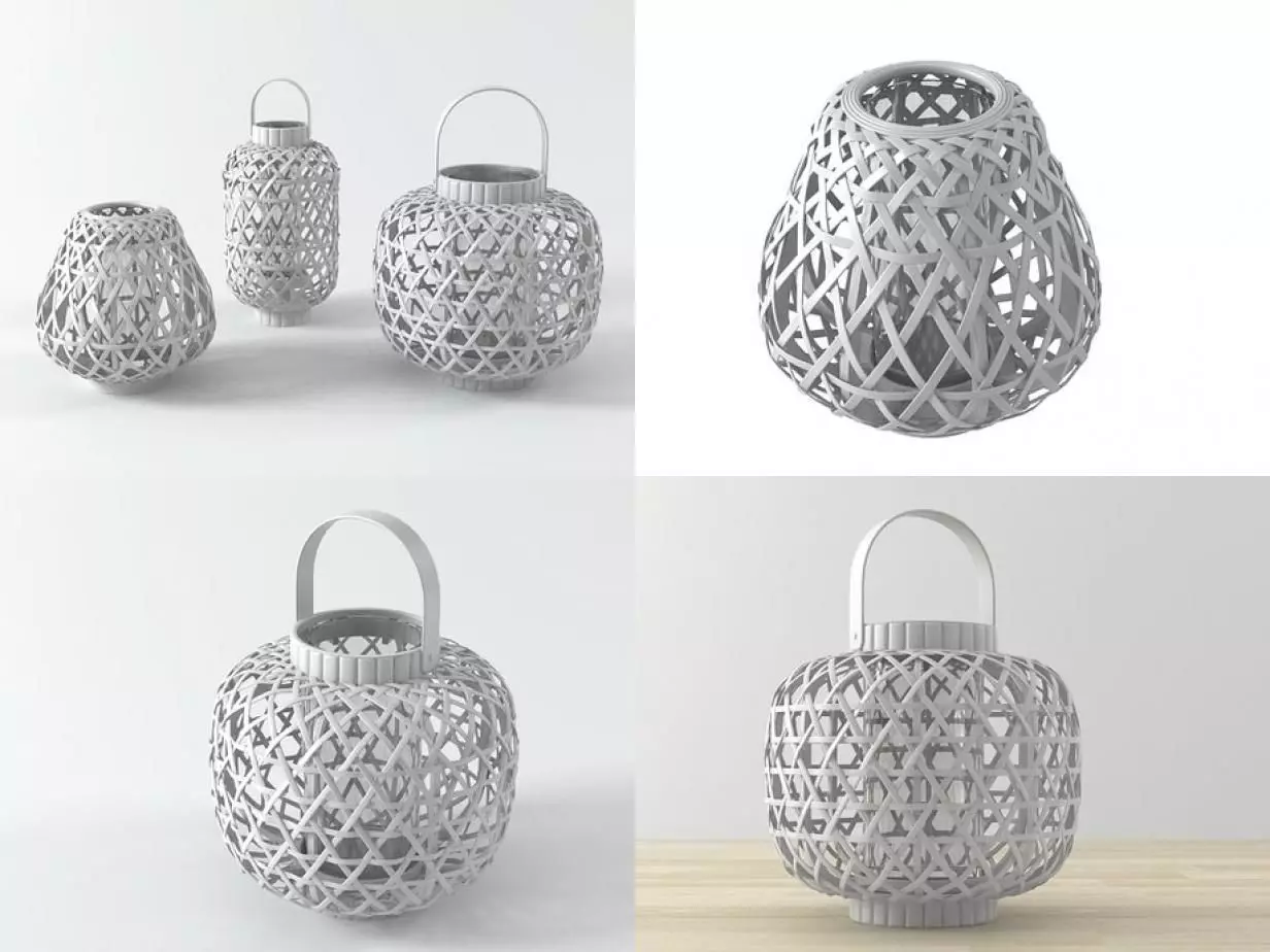 Savana lanterns 3D model_2