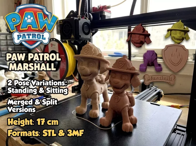 PAW Patrol Marshall  3D Printable Figure