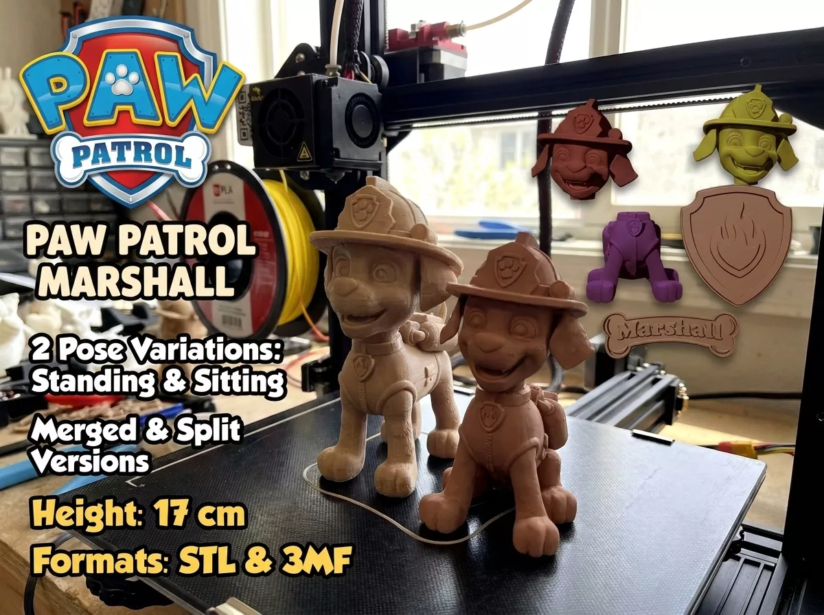PAW Patrol Marshall 3D Printable Figure 3D print model