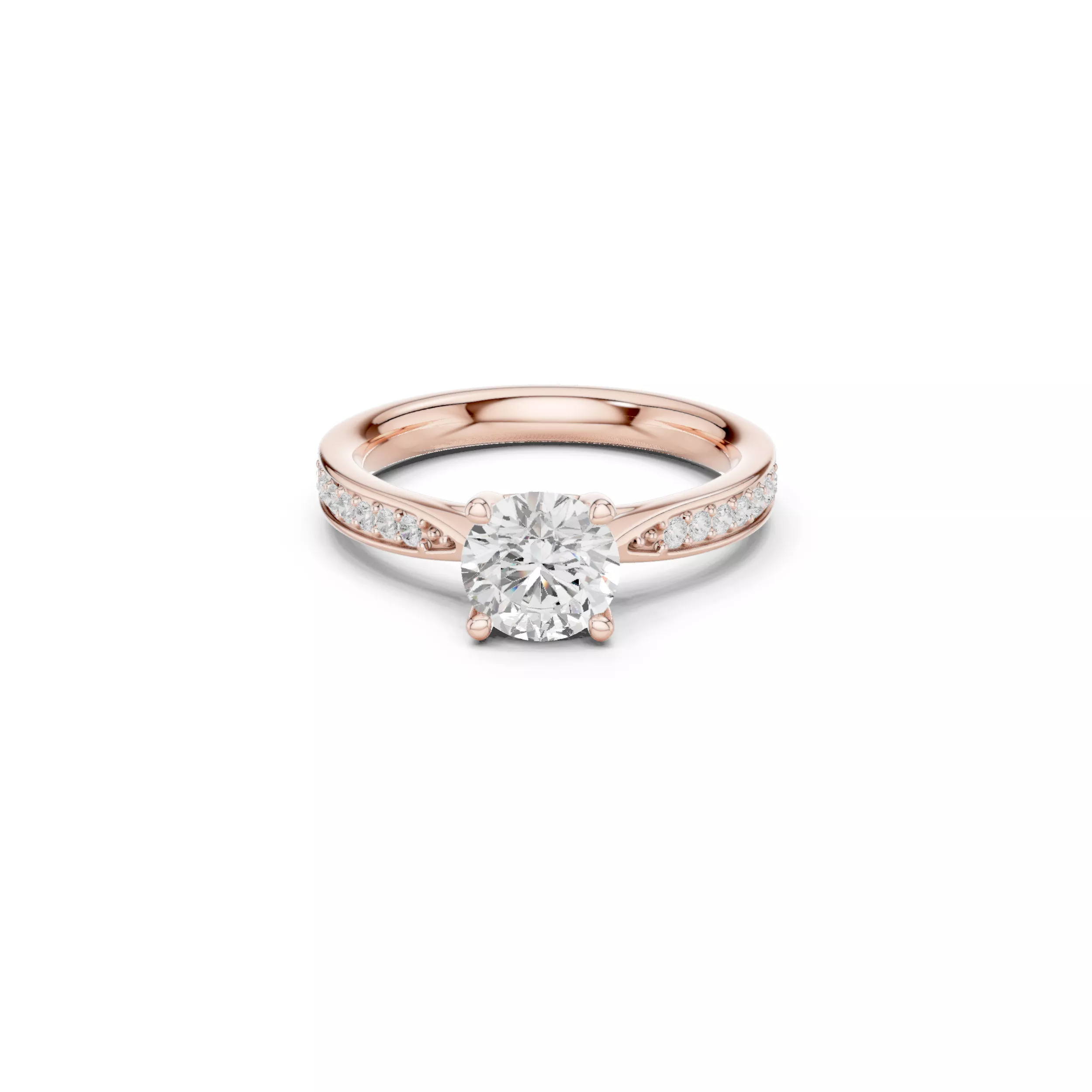 Buy Diamond Ring CAD Engagement Wedding Jewelry STL 3DM R4747 3D print model