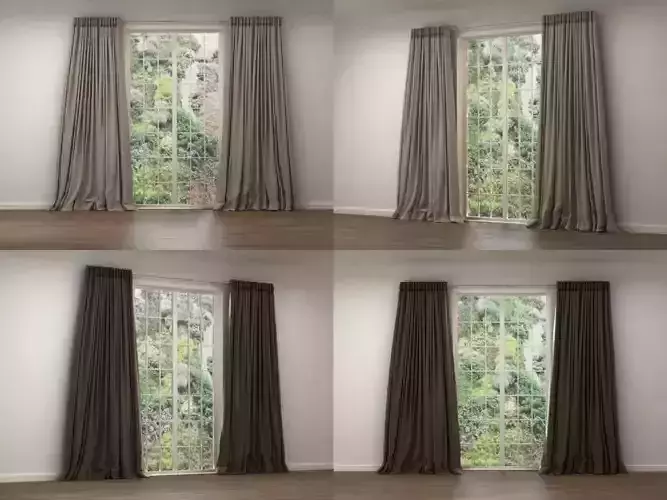 Window-curtain four curtains