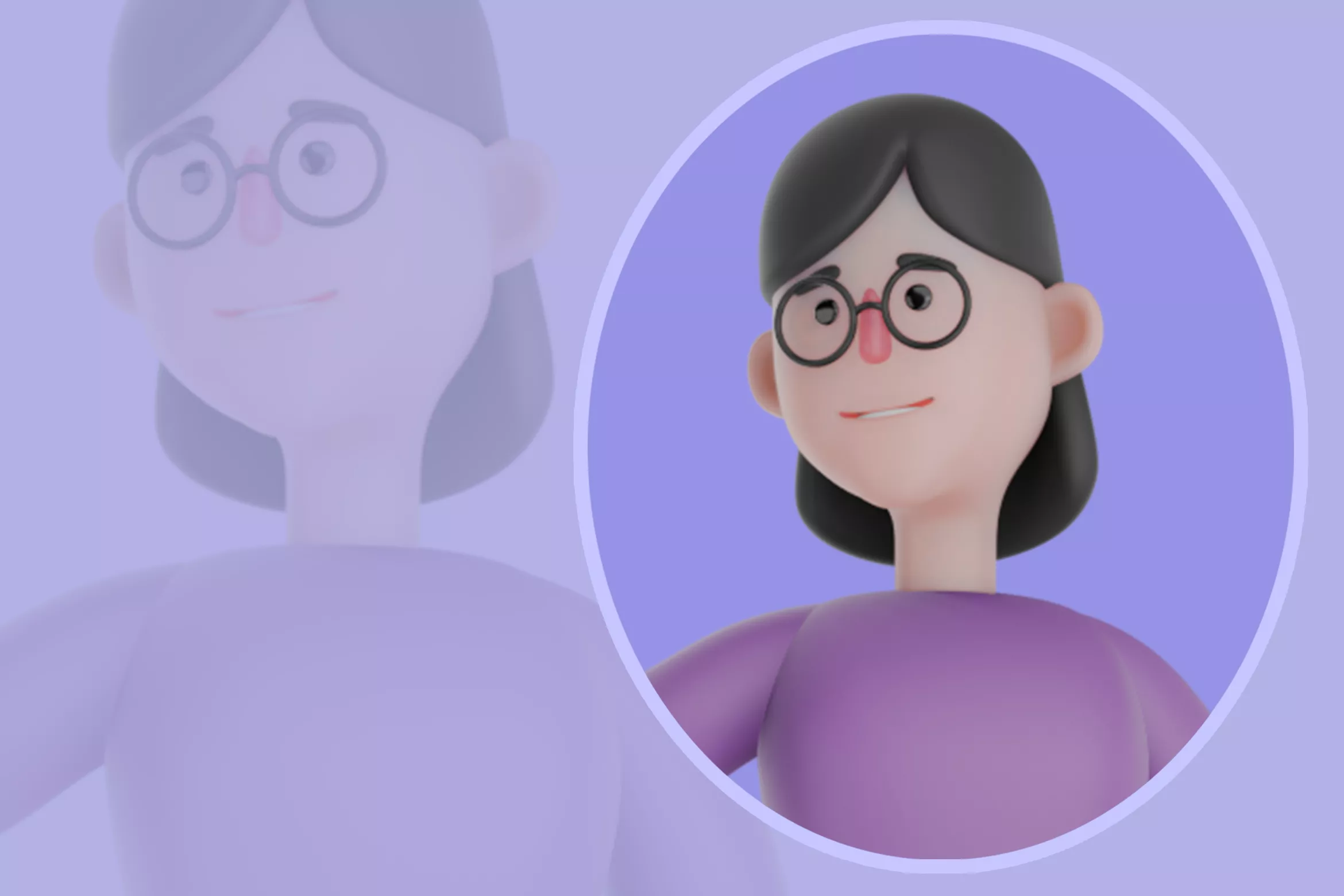 Stylized 3D Female Dancer Character - Selfie on High Chair 3D model
